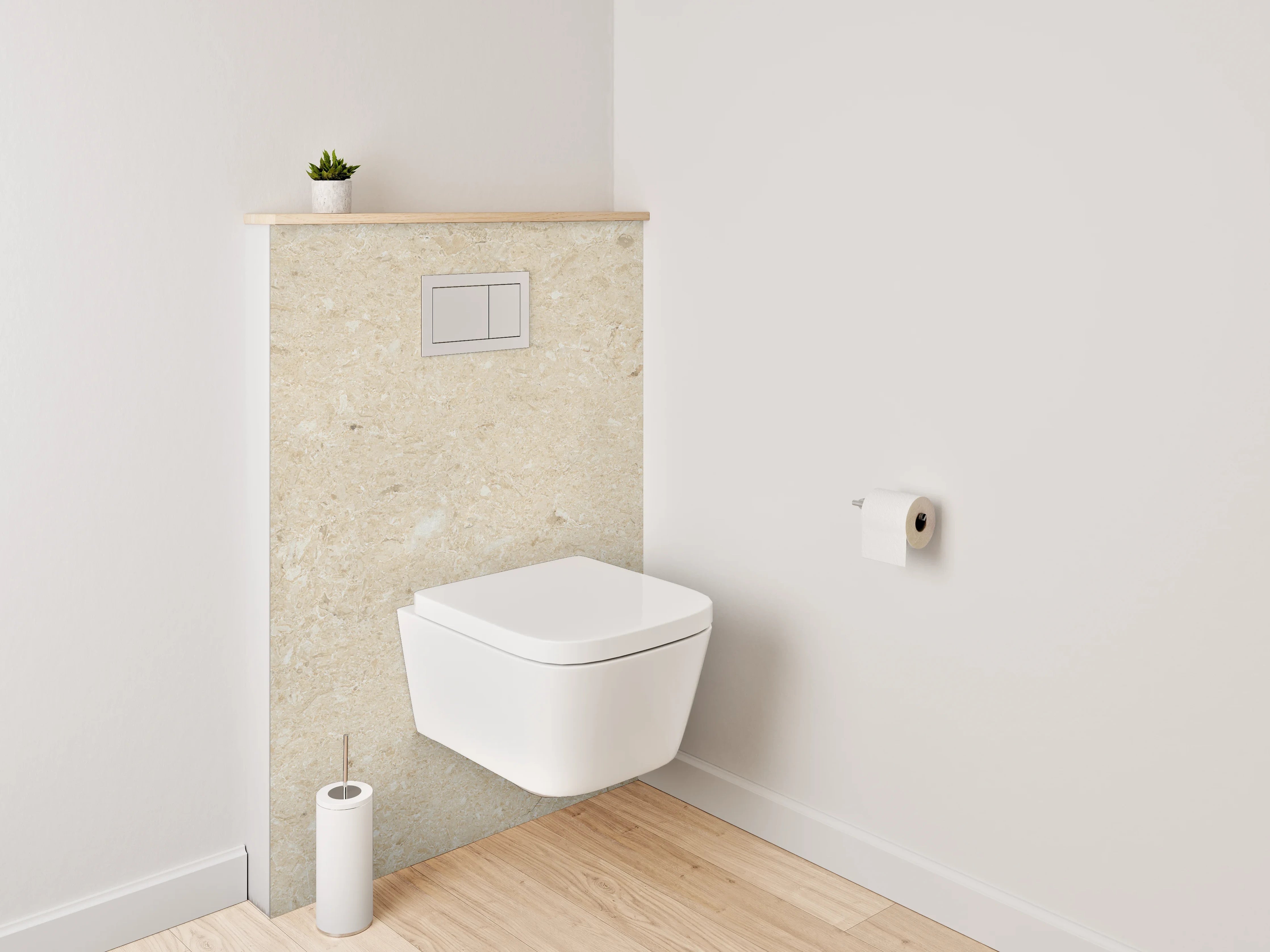 WC-Rückwand - Beigen Marmor-Textur mit feiner Maserung
