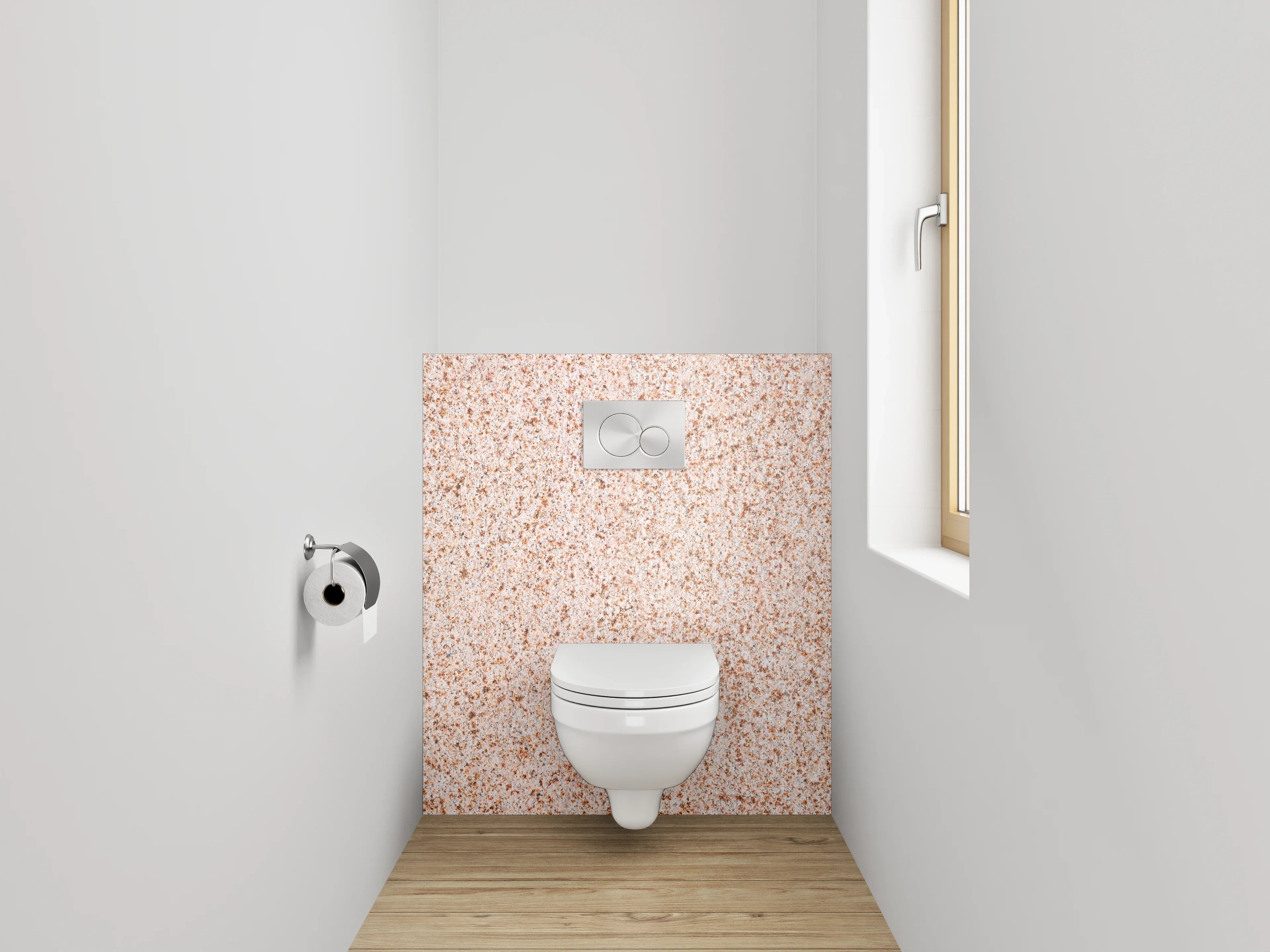 WC-Rückwand - Beiger Granit Steinoptik