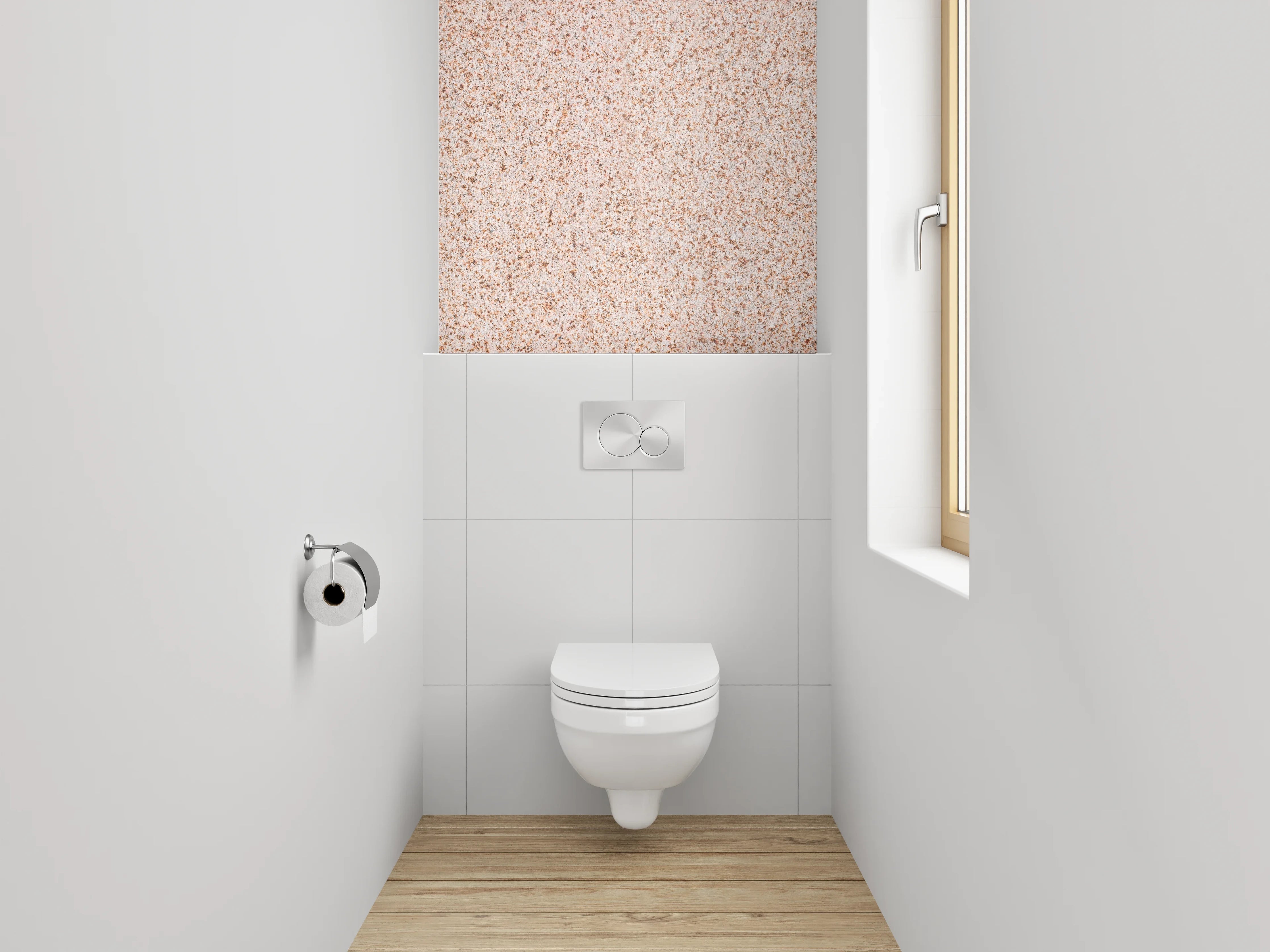 WC-Rückwand - Beiger Granit Steinoptik