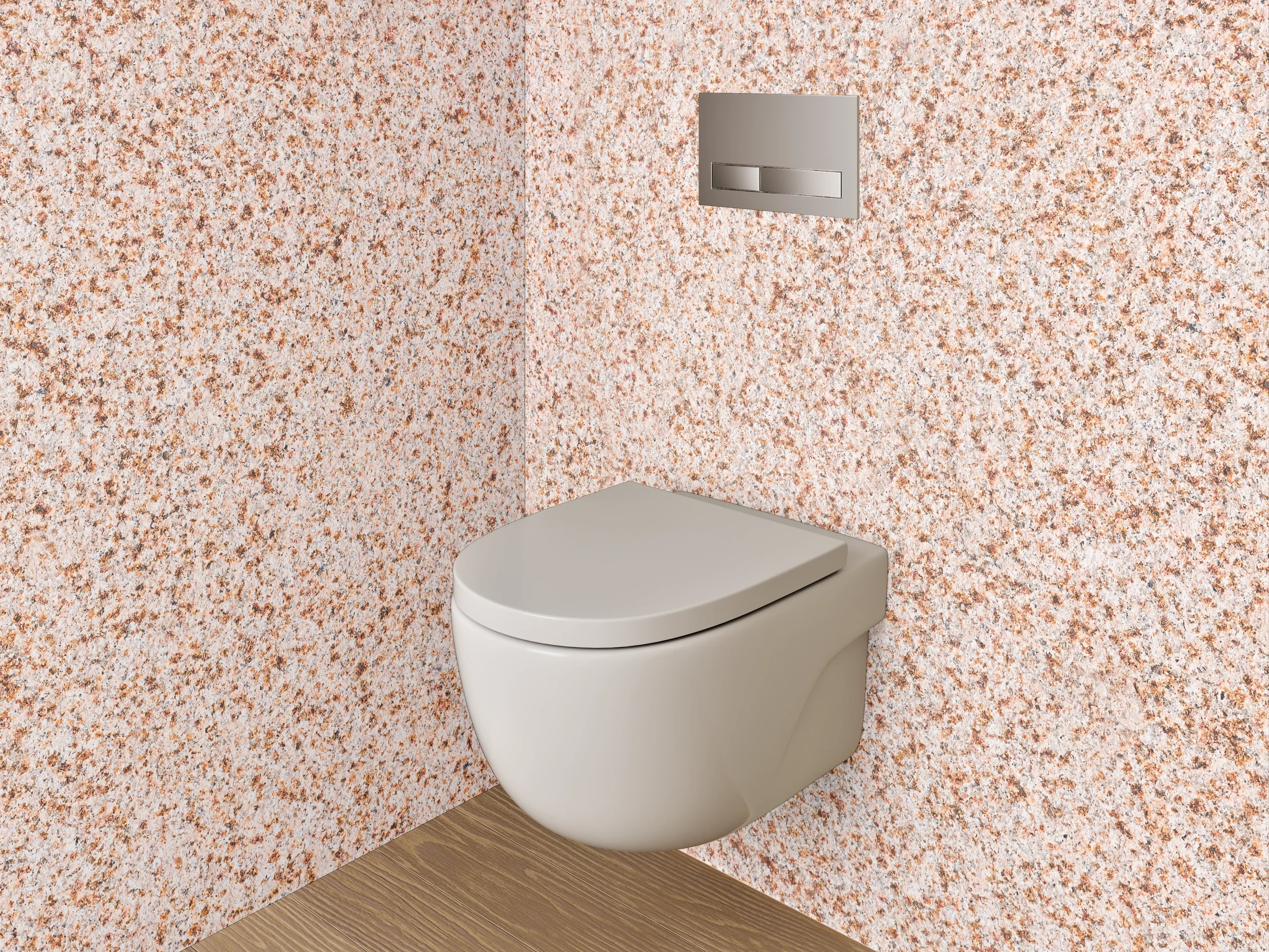 WC-Rückwand - Beiger Granit Steinoptik