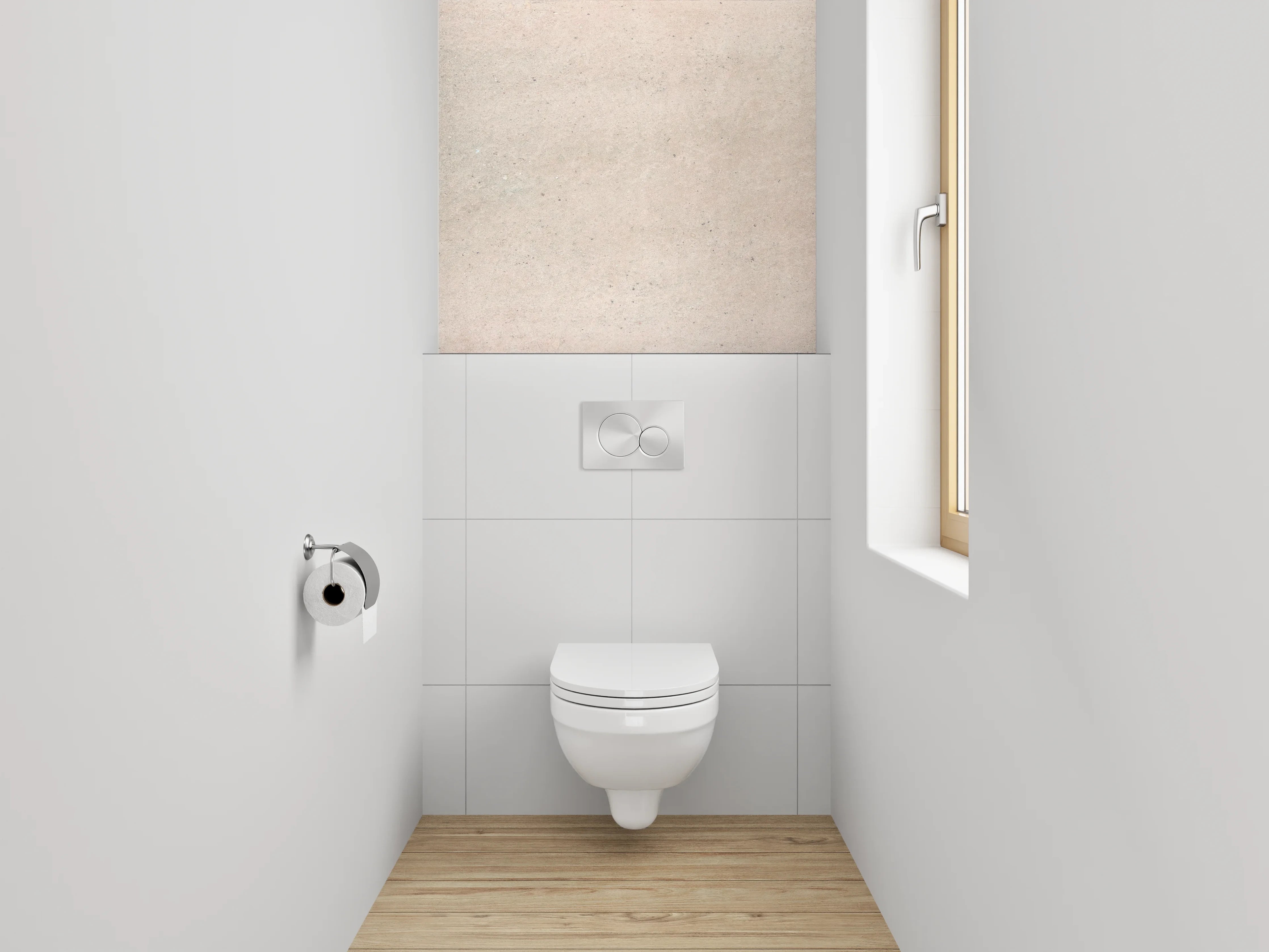 WC-Rückwand - Beiger Sandstein-Textur