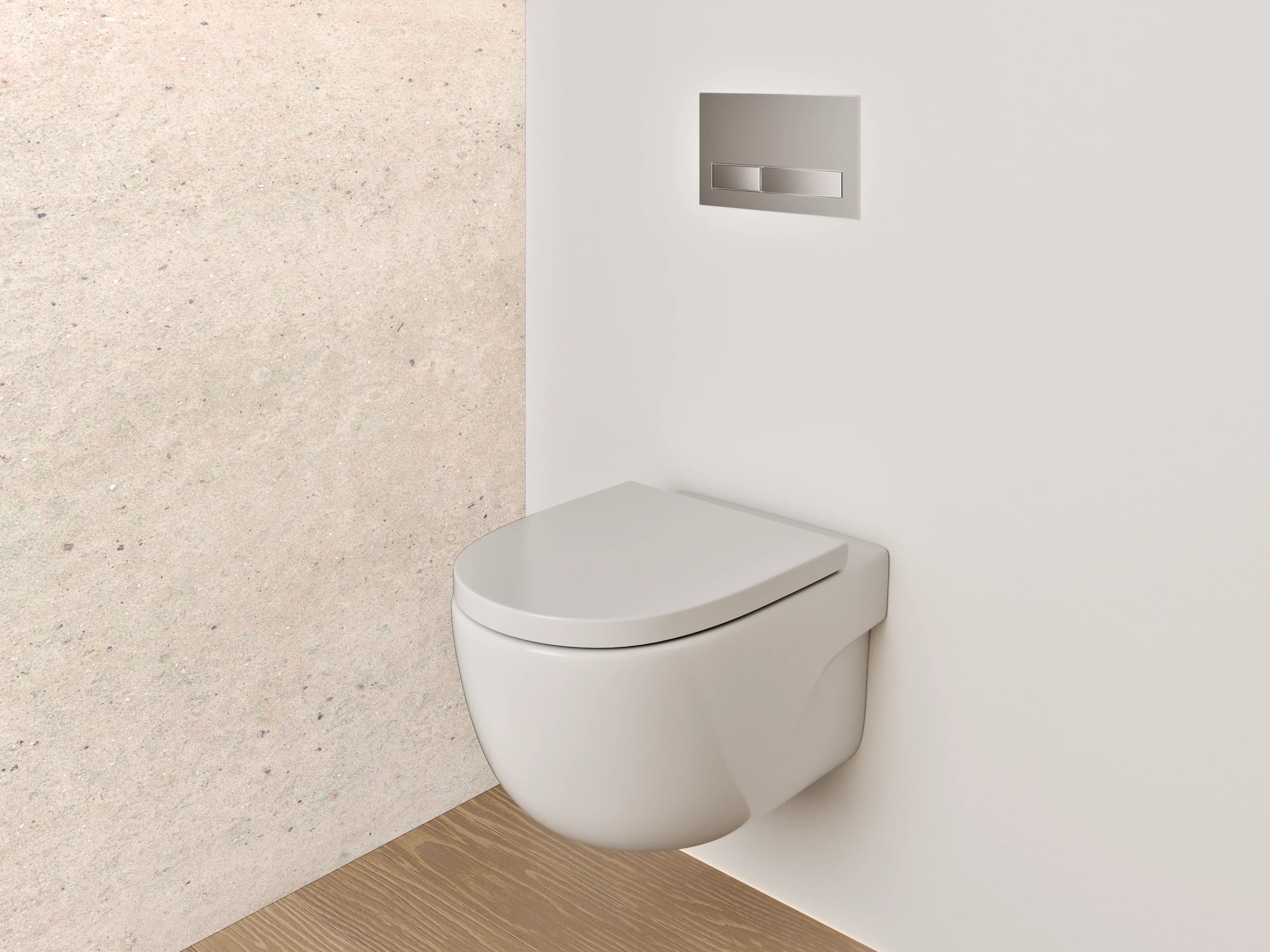 WC-Rückwand - Beiger Sandstein-Textur