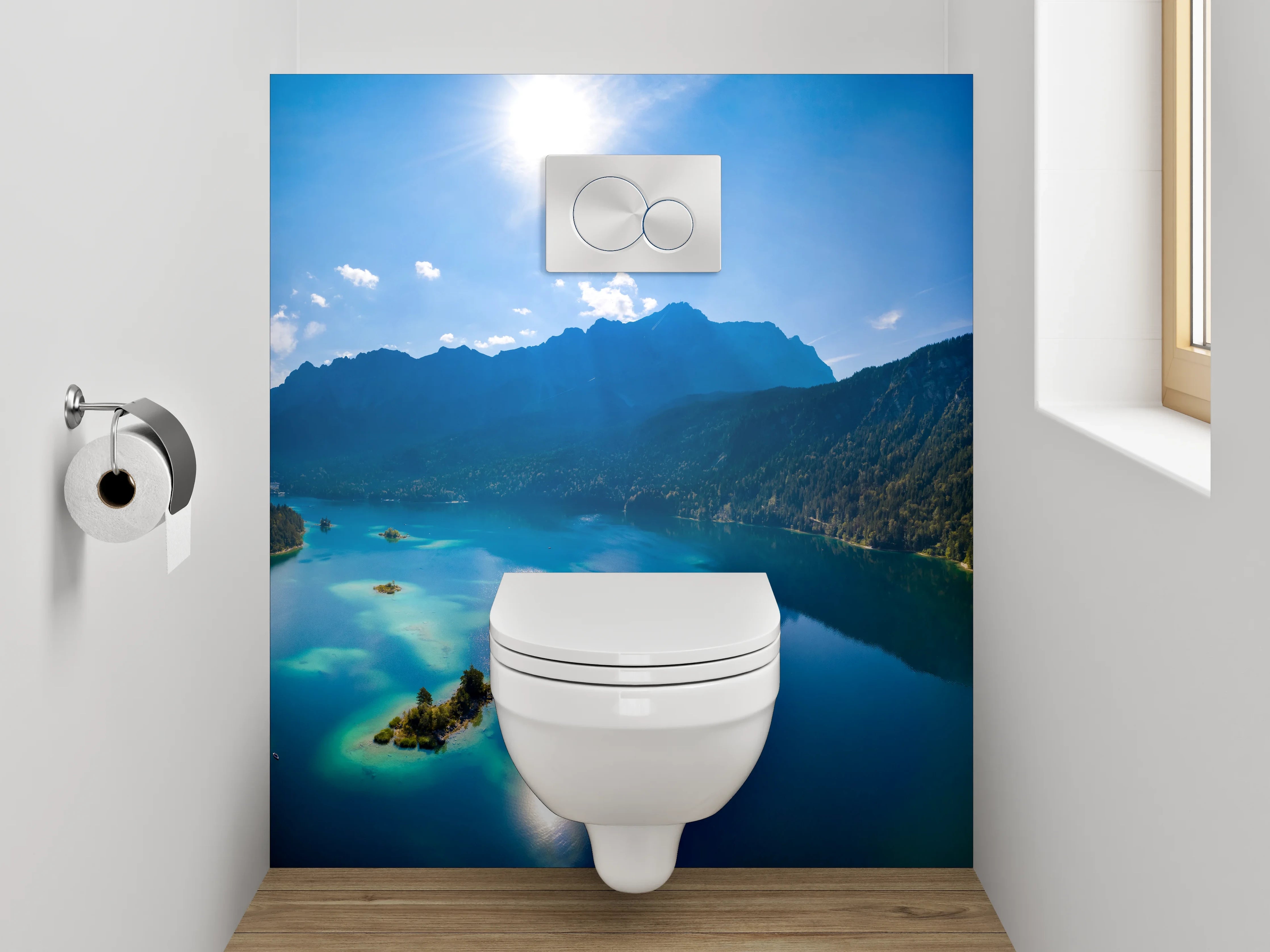 WC-Rückwand - Bergsee Panorama Naturfotografie