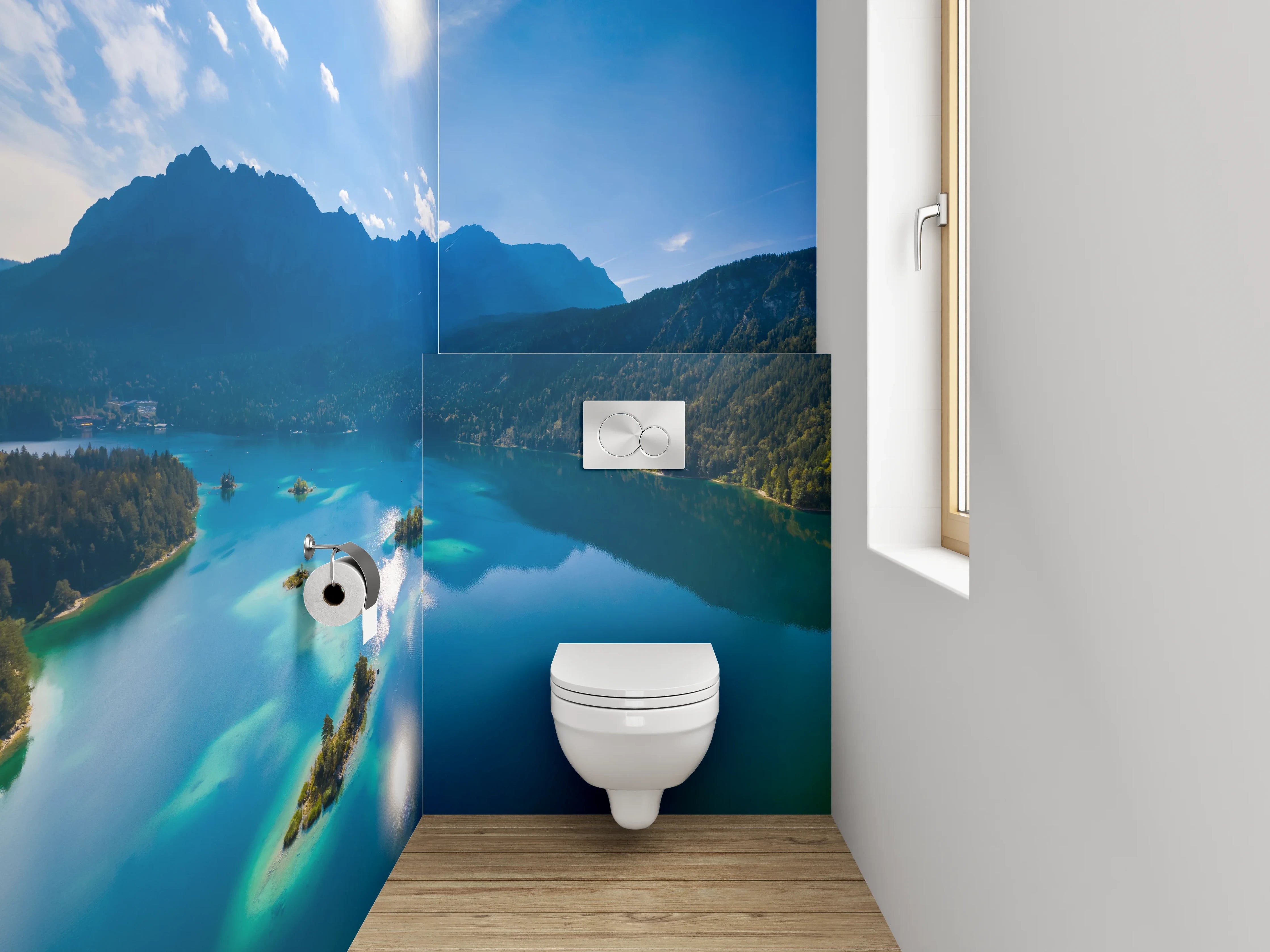 WC-Rückwand - Bergsee Panorama Naturfotografie