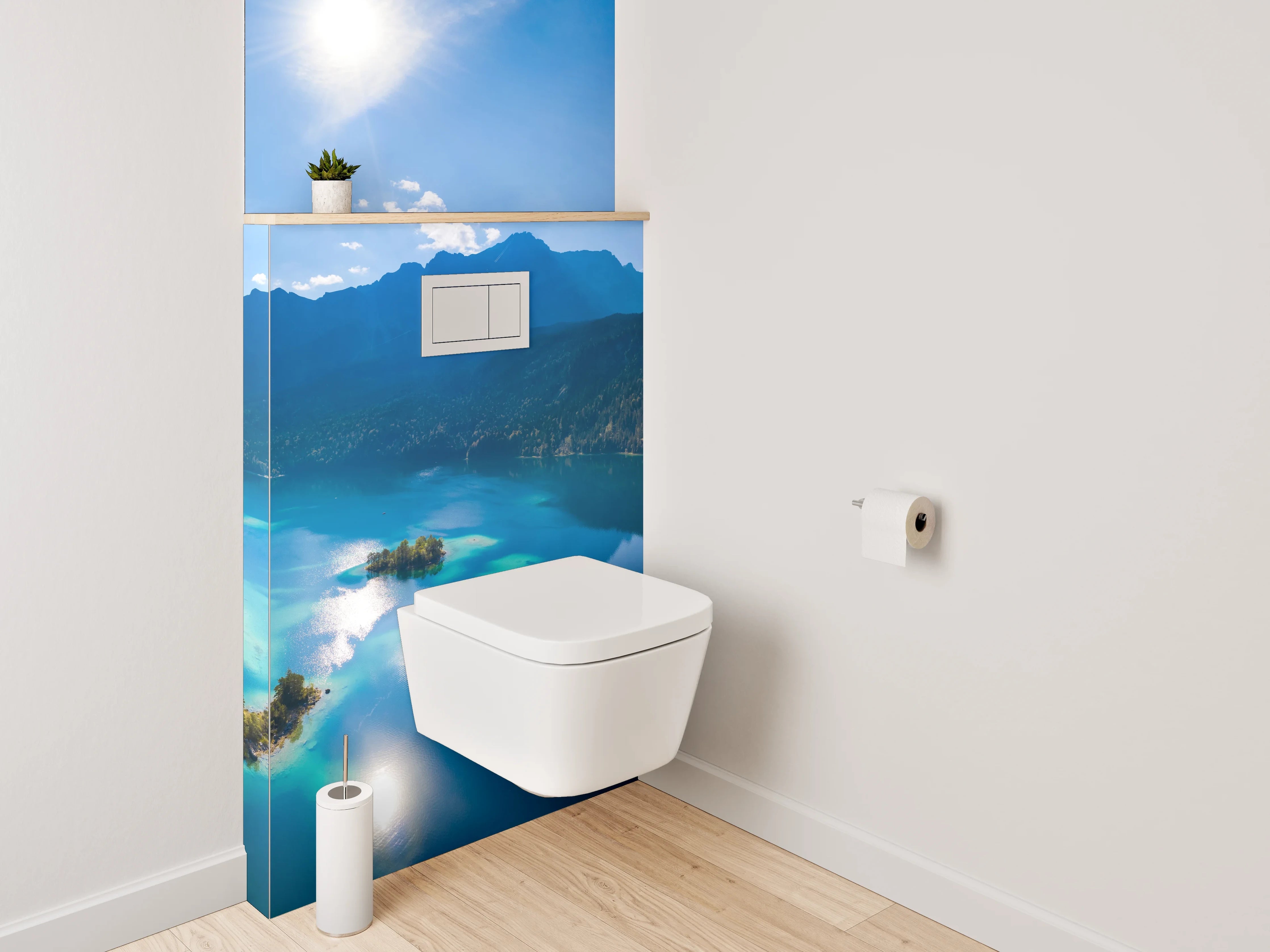 WC-Rückwand - Bergsee Panorama Naturfotografie