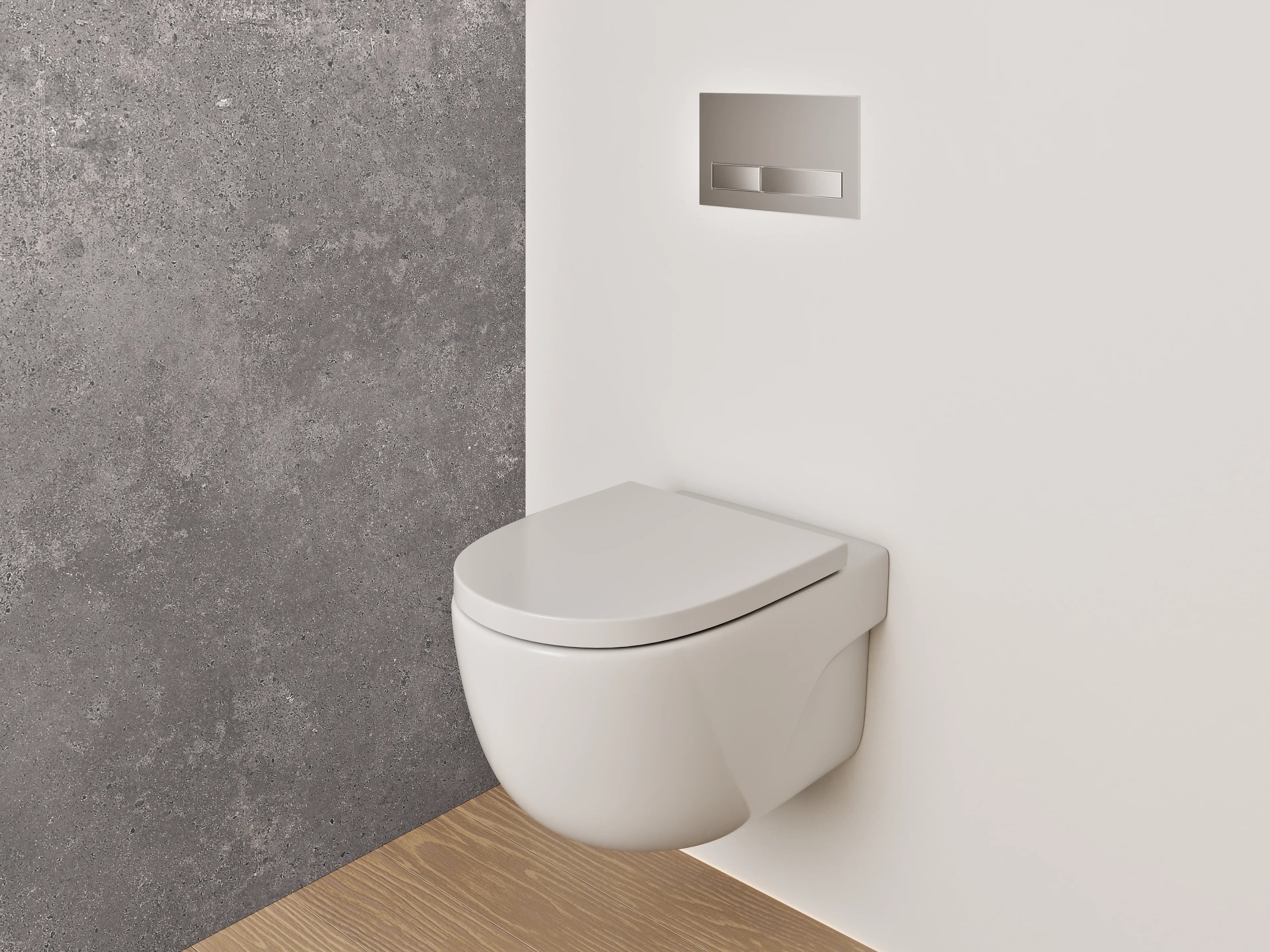 WC-Rückwand - Beton-Optik Grau Fliese Dekor