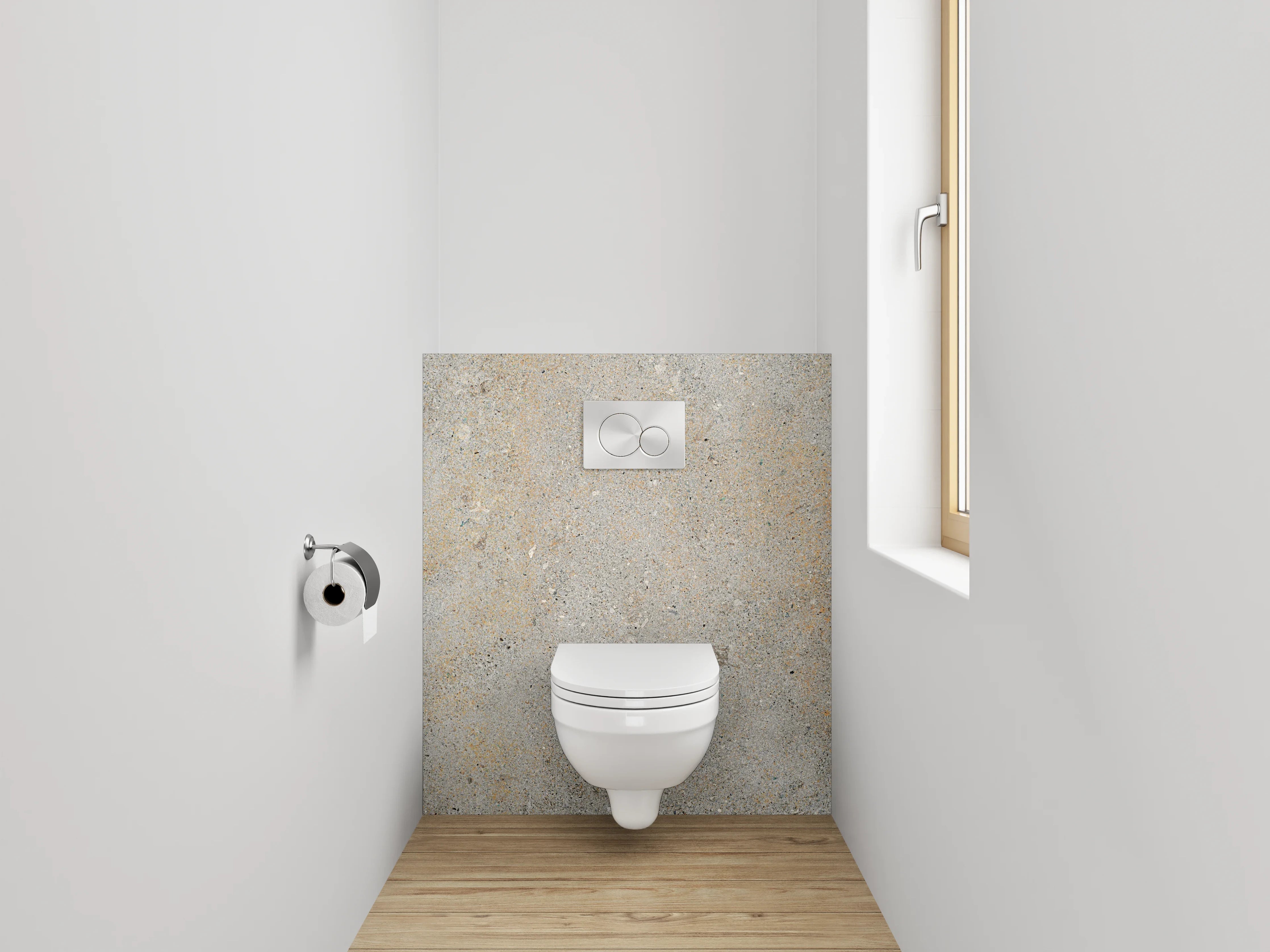 WC-Rückwand - Betonoptik Grau Beige Wandpaneel