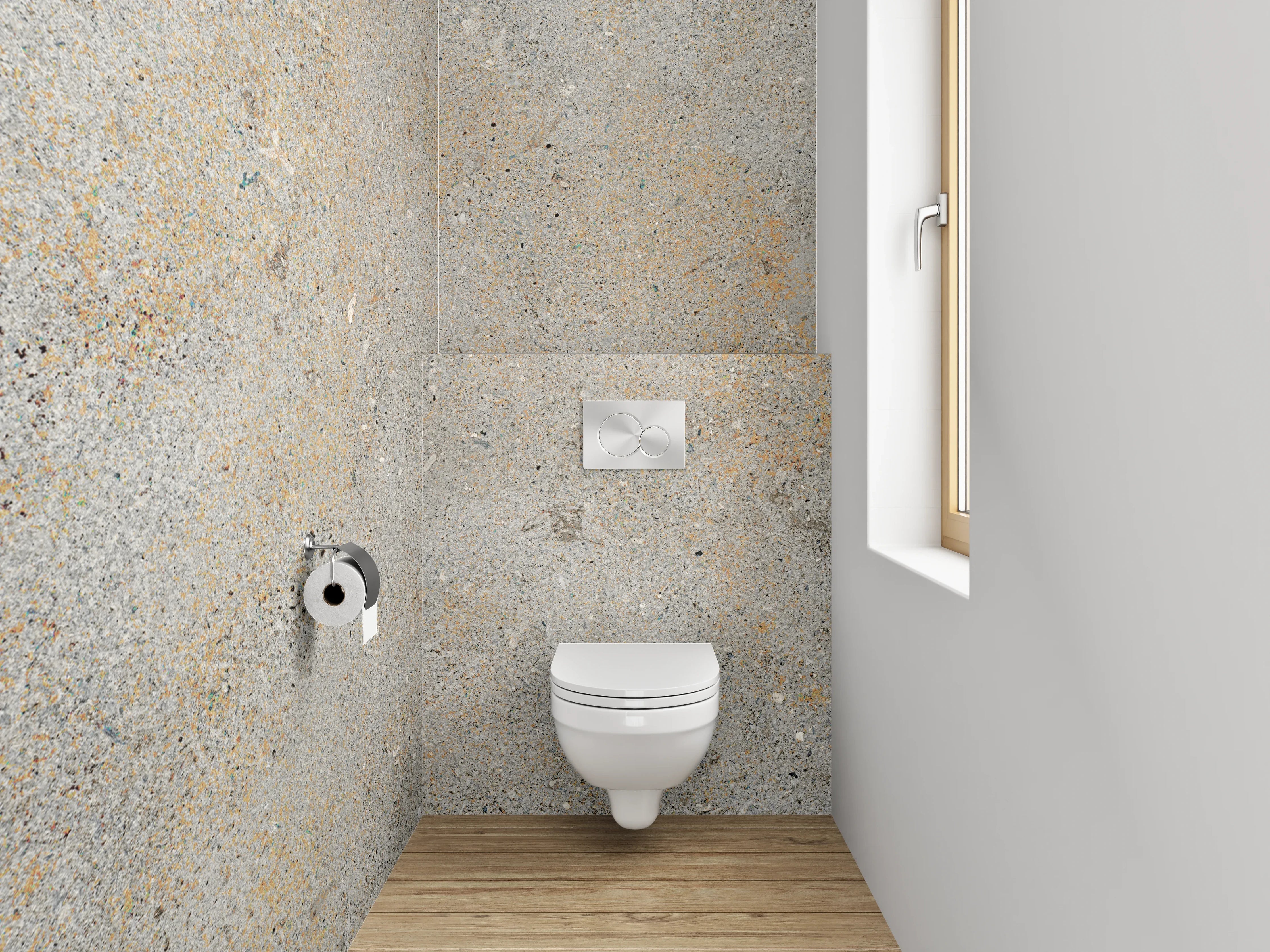 WC-Rückwand - Betonoptik Grau Beige Wandpaneel