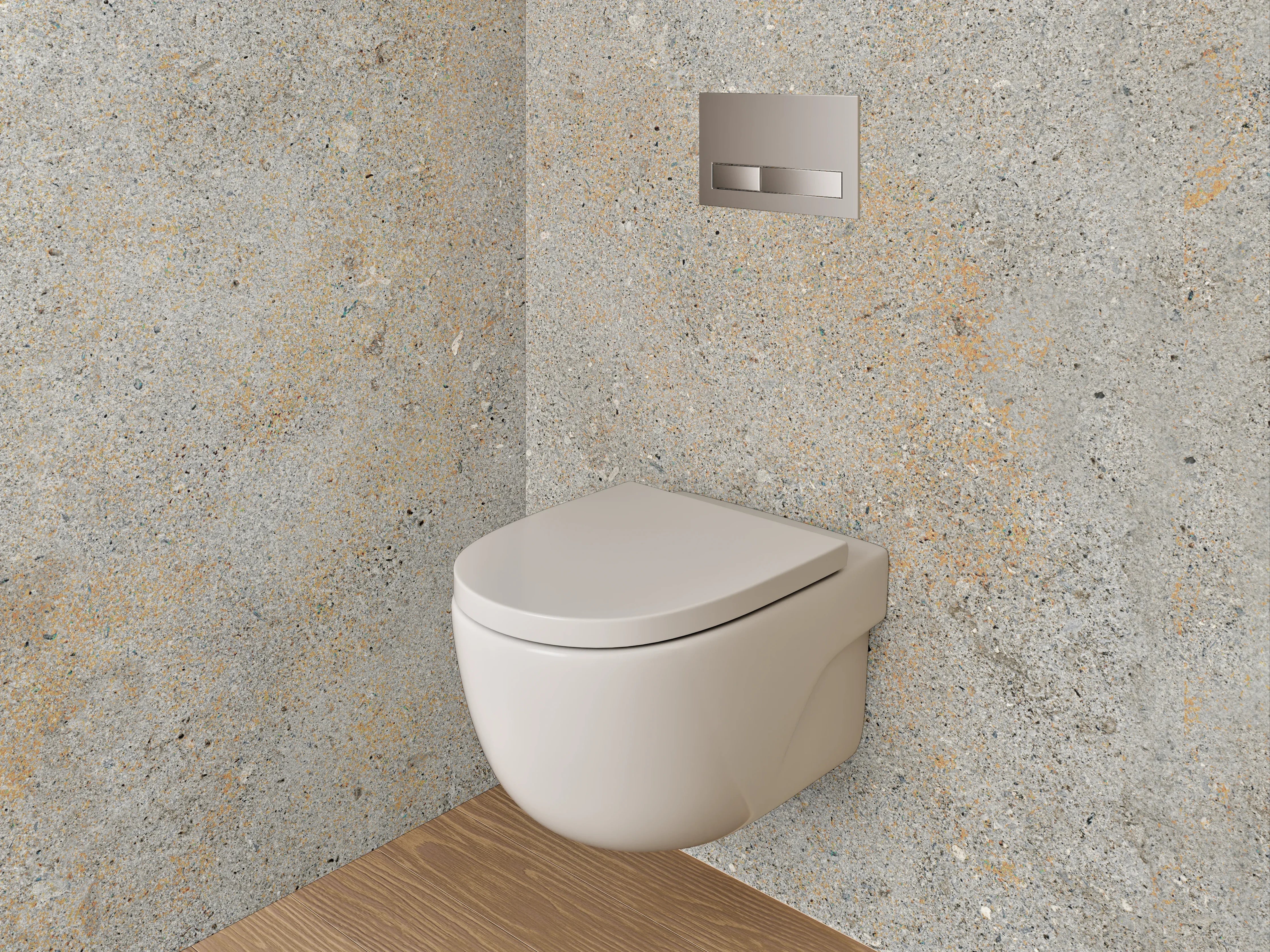 WC-Rückwand - Betonoptik Grau Beige Wandpaneel