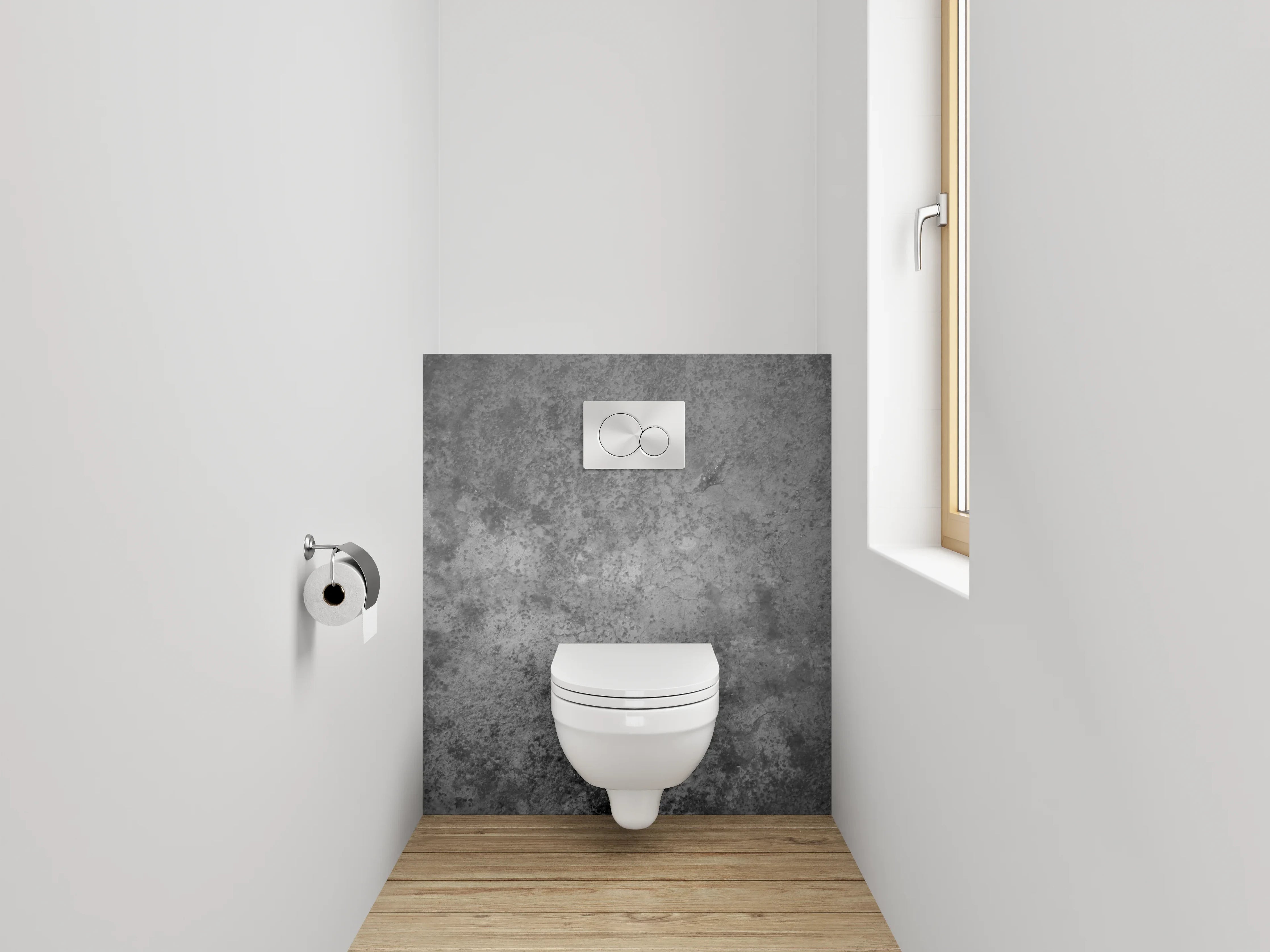 WC-Rückwand - Betonoptik Grau Wanddekor