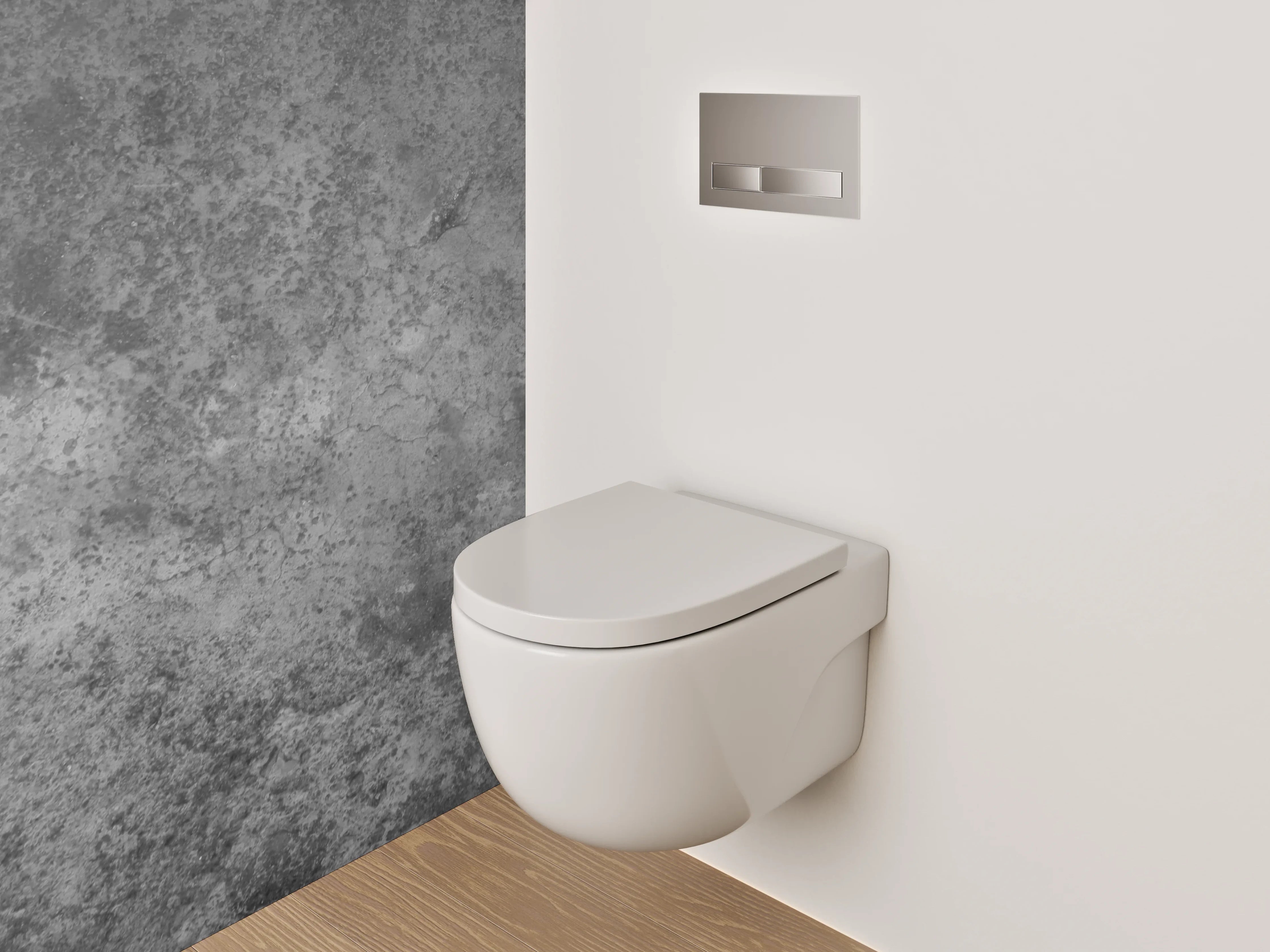 WC-Rückwand - Betonoptik Grau Wanddekor