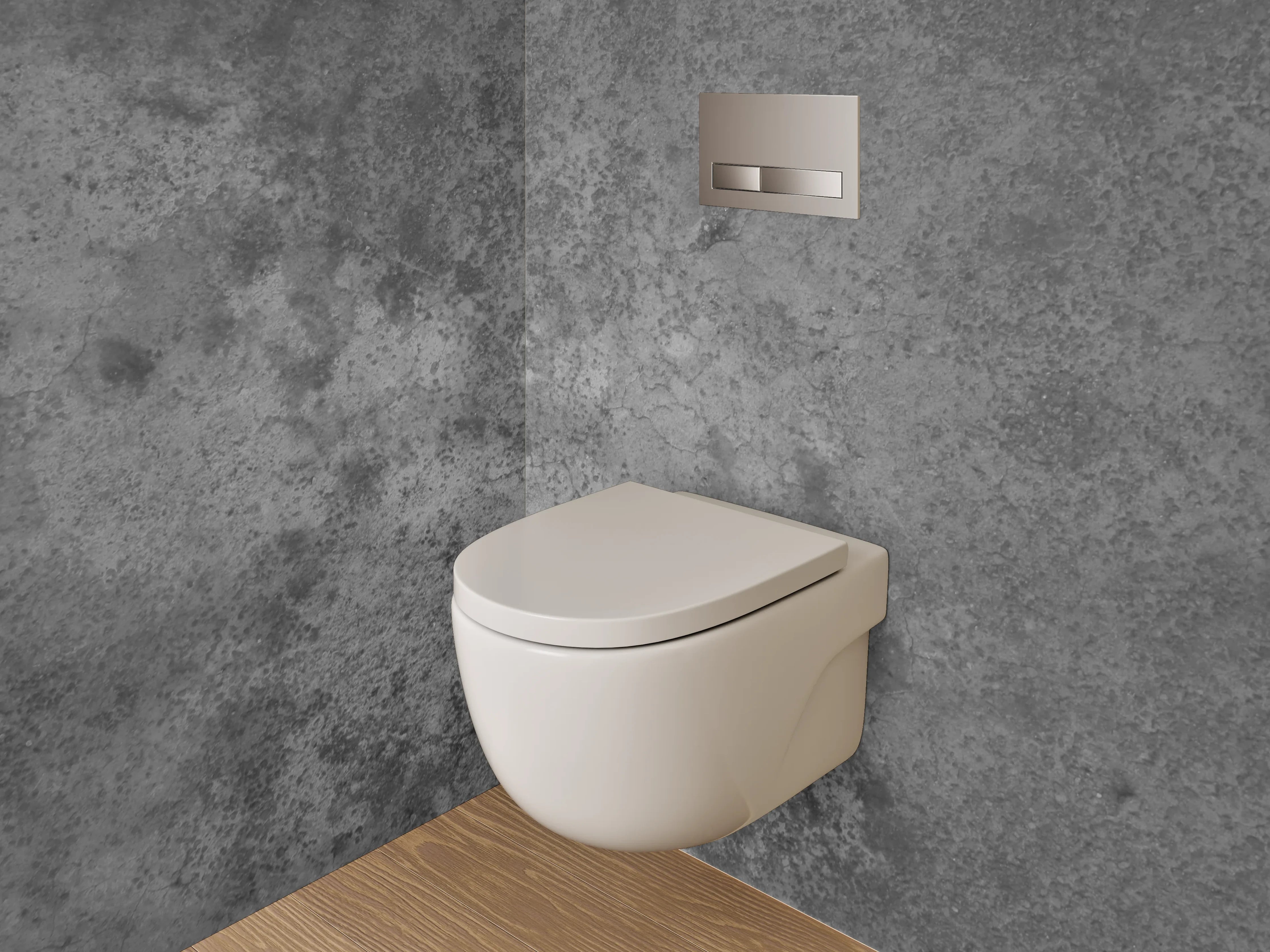 WC-Rückwand - Betonoptik Grau Wanddekor