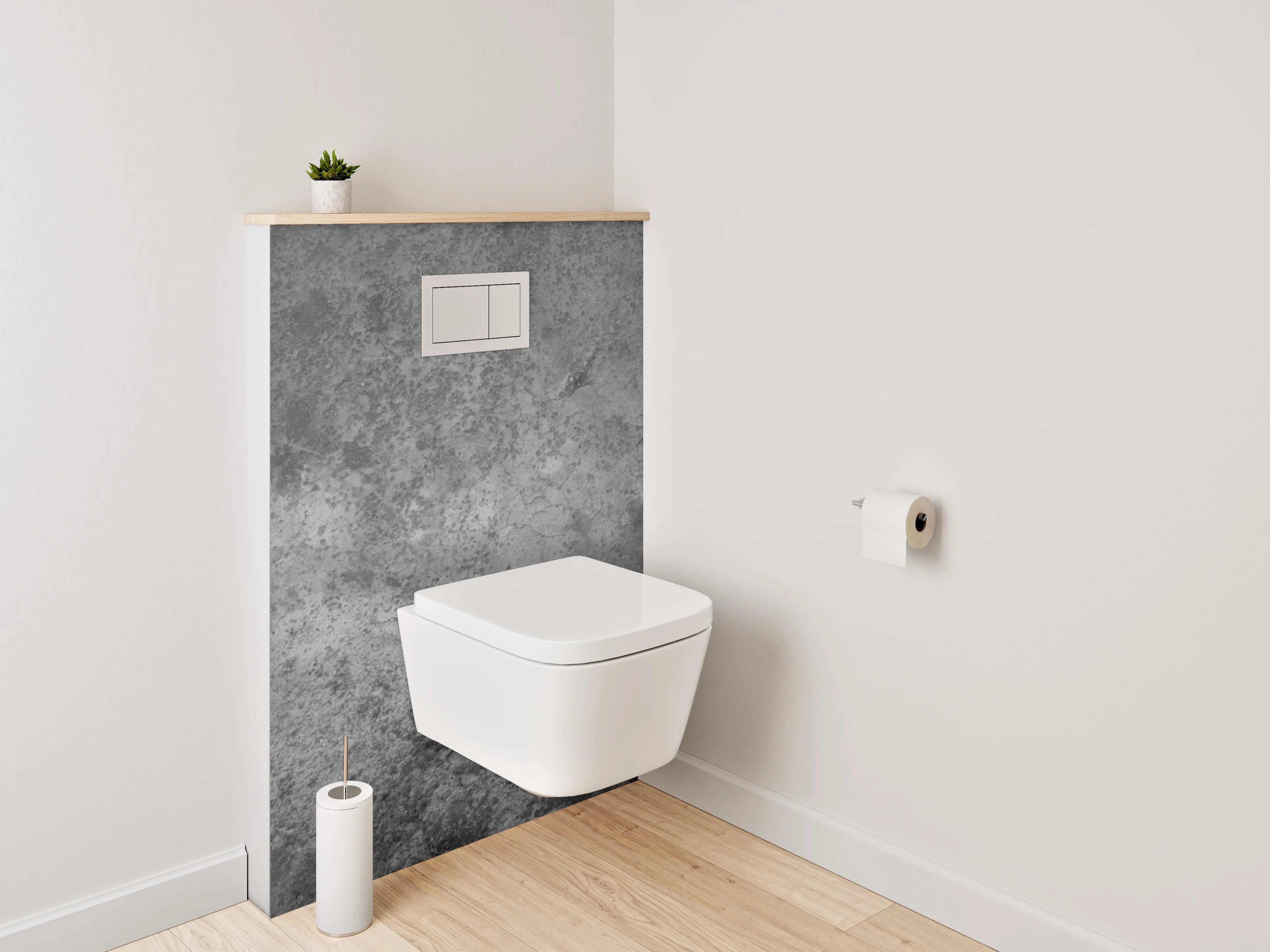 WC-Rückwand - Betonoptik Grau Wanddekor