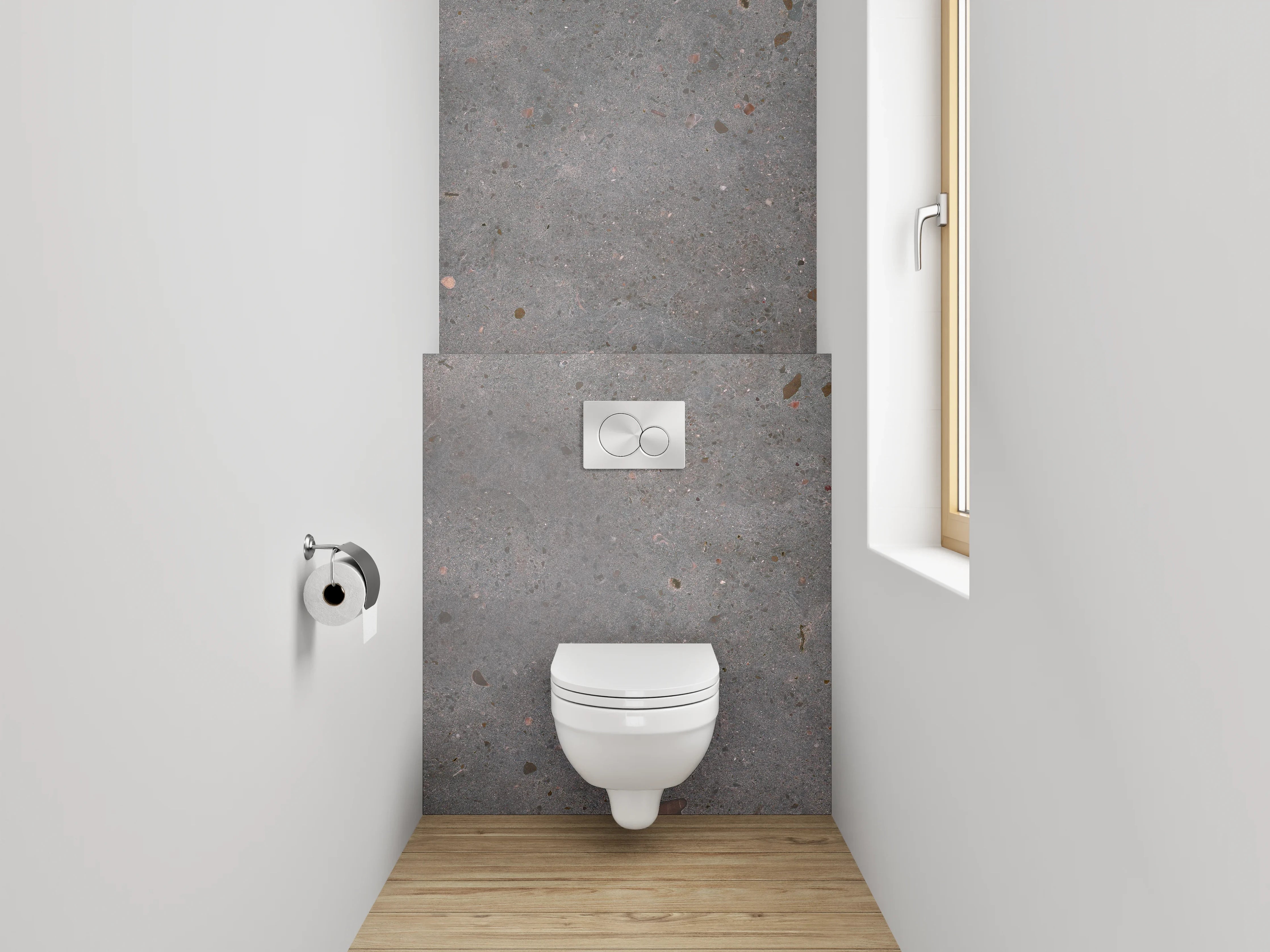 WC-Rückwand - Betonoptik Grau Wandpaneel