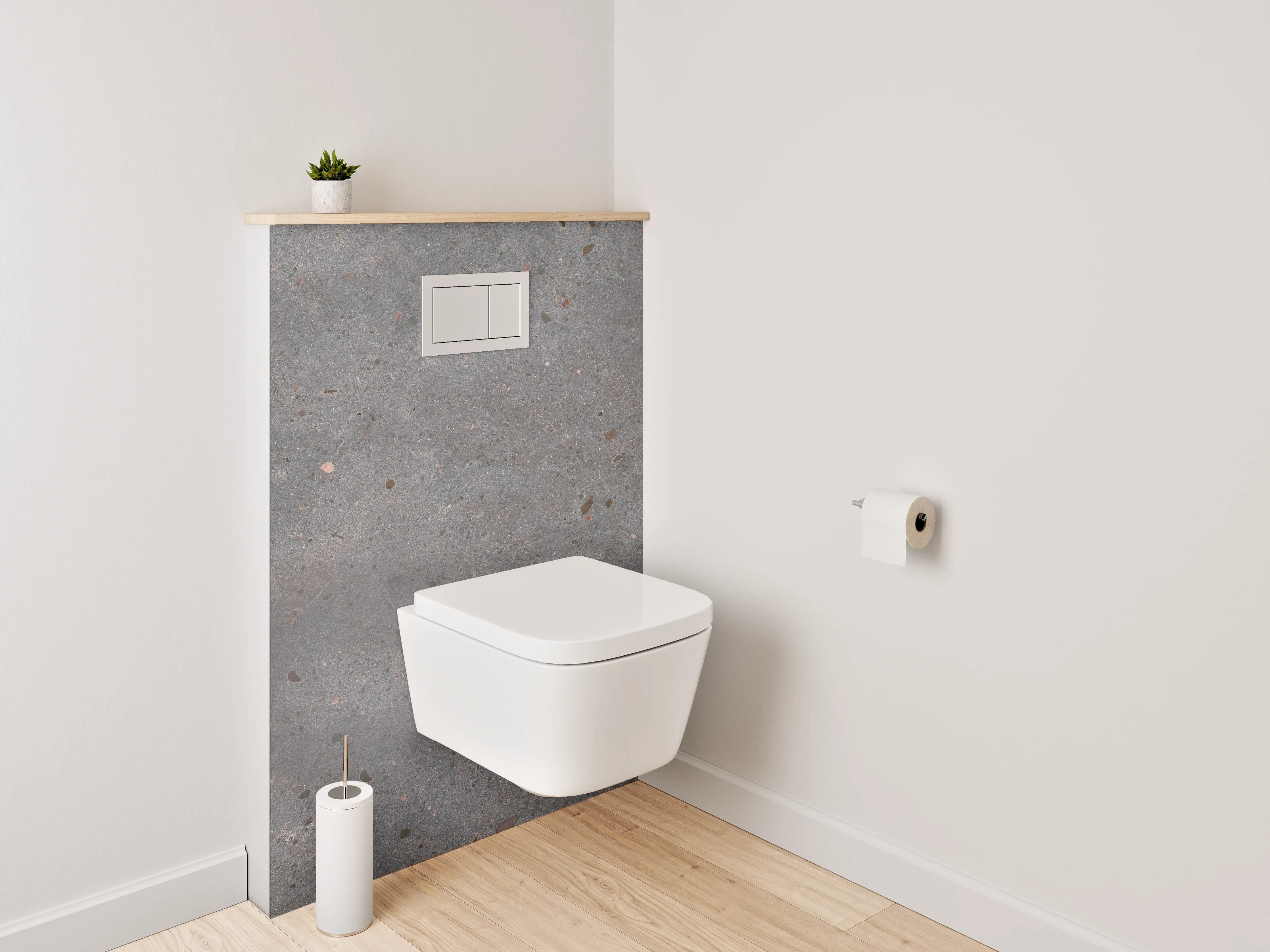 WC-Rückwand - Betonoptik Grau Wandpaneel