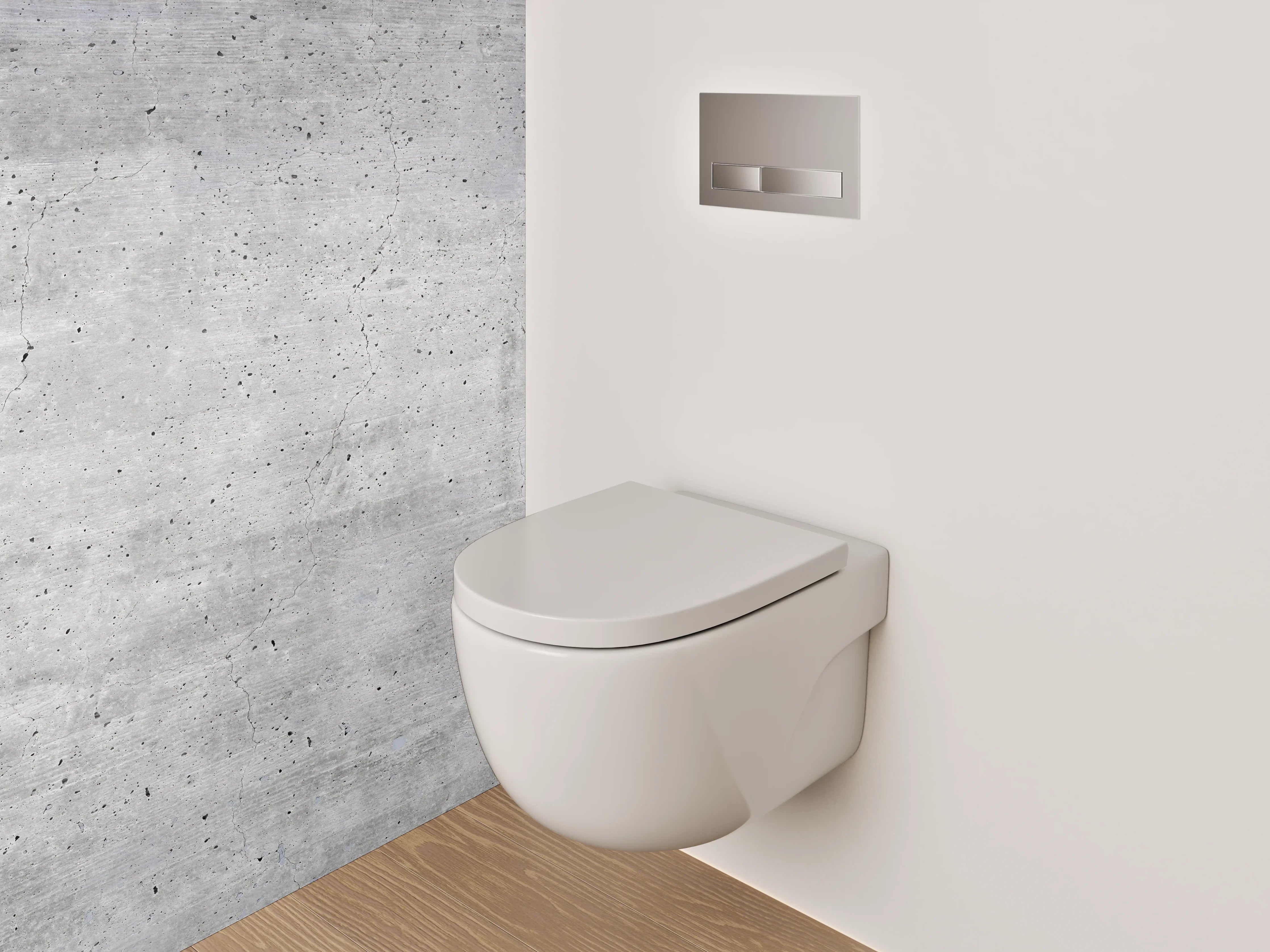 WC-Rückwand - Betonoptik Grau Weiß – Modern & Zeitlos