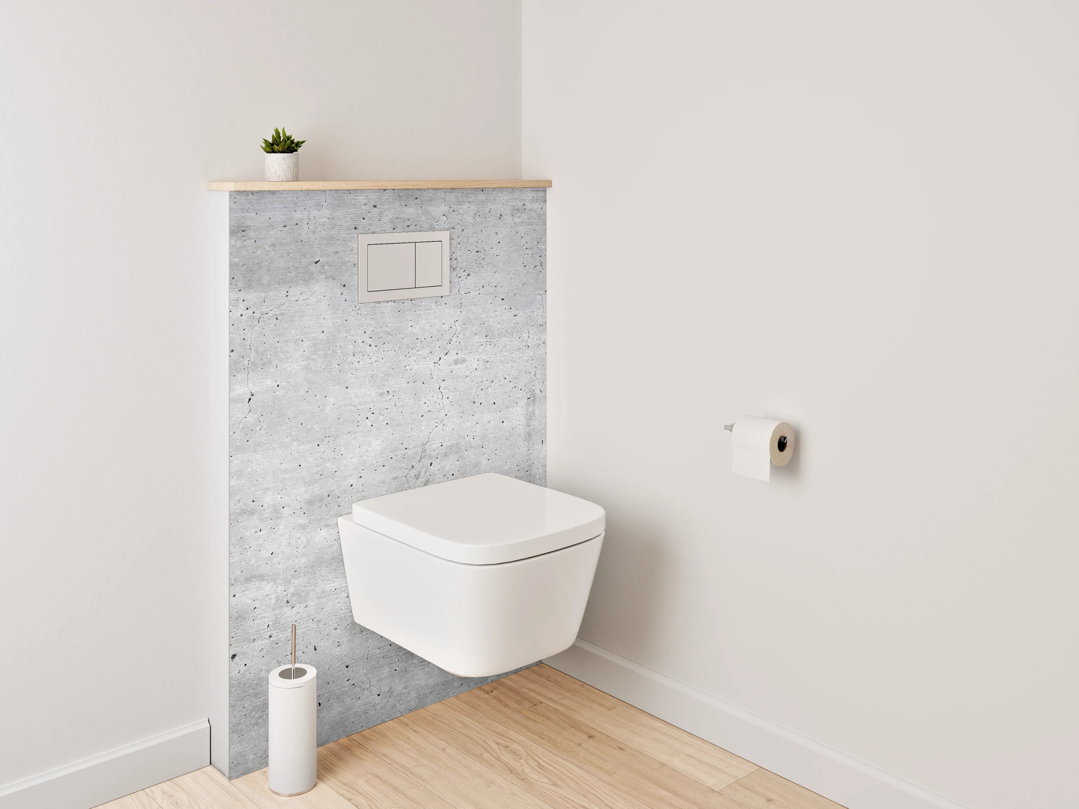 WC-Rückwand - Betonoptik Grau Weiß – Modern & Zeitlos