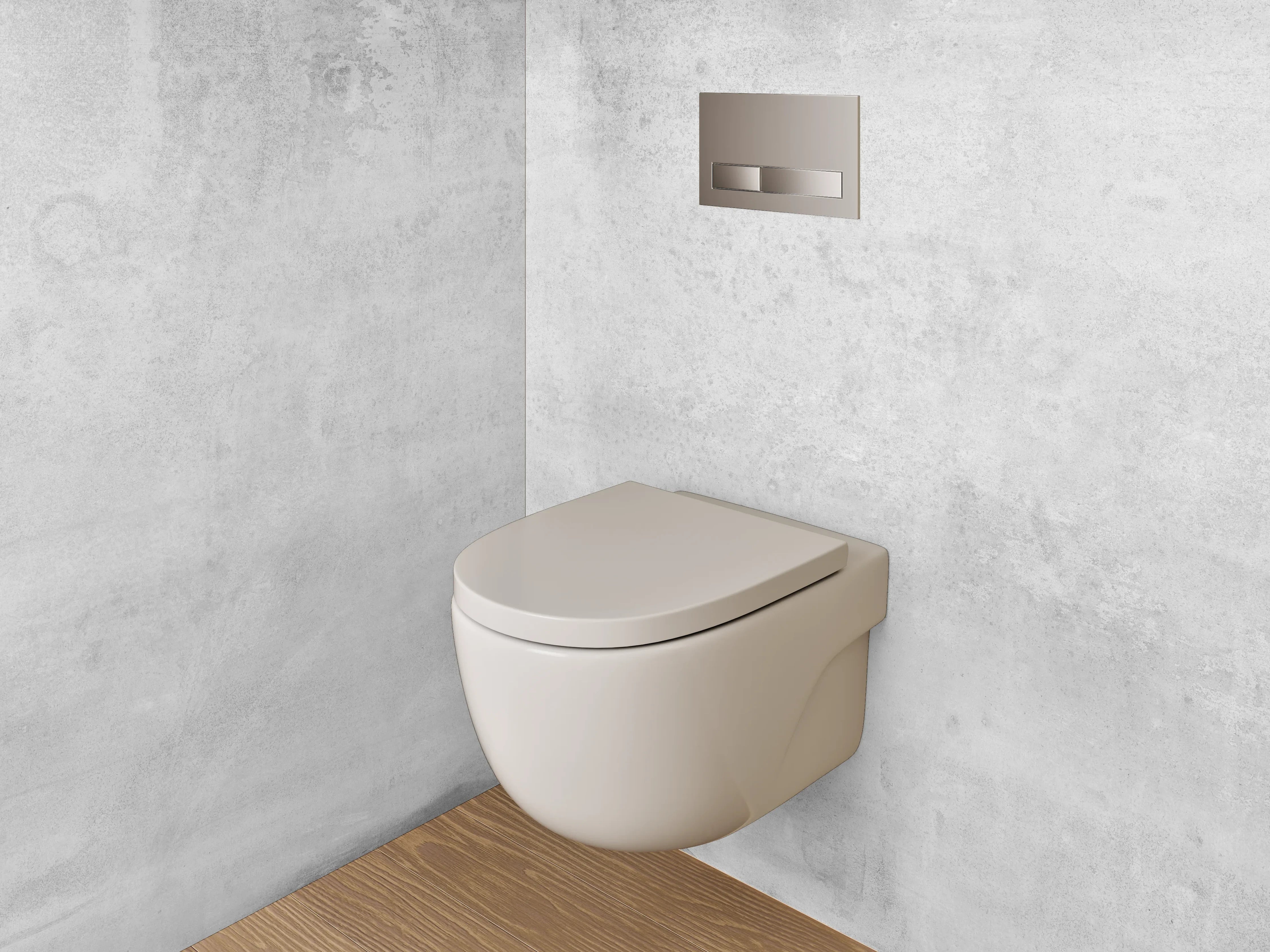 WC-Rückwand - Betonoptik Wandpaneel Weiß Grau