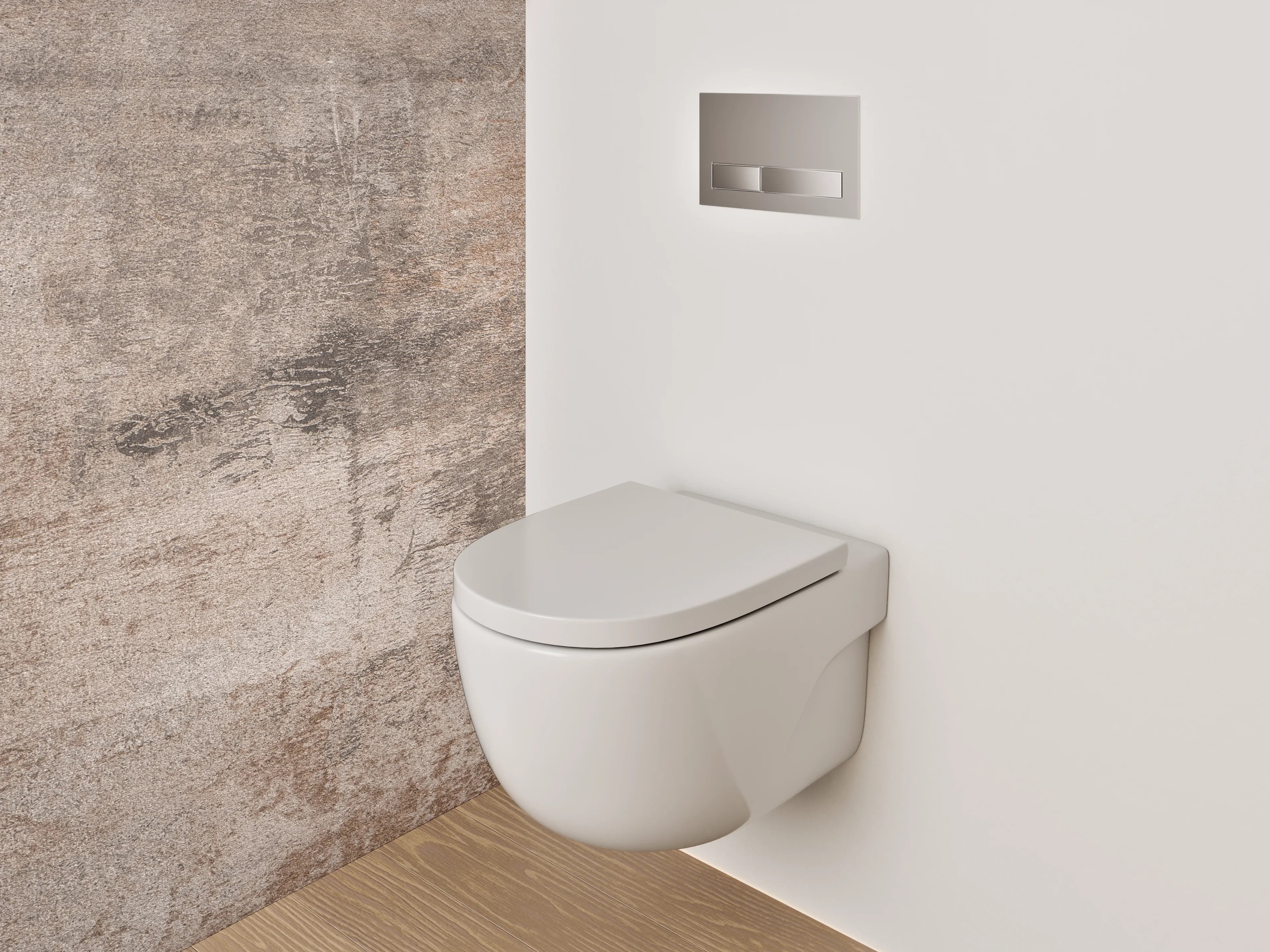 WC-Rückwand - Betonoptik Wandpanel Braun-Grau