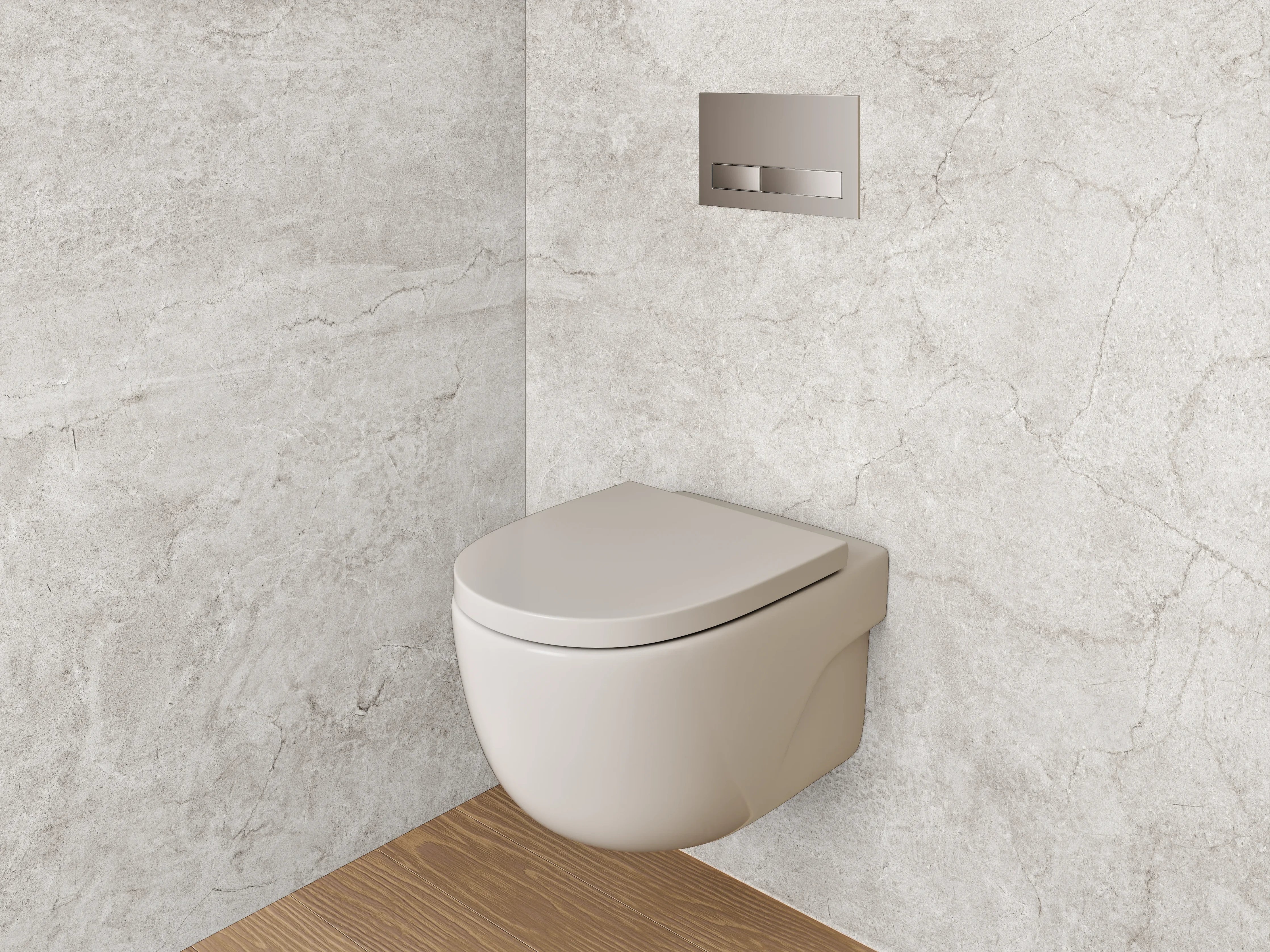 WC-Rückwand - Betonoptik Weiß-Grau Fliese
