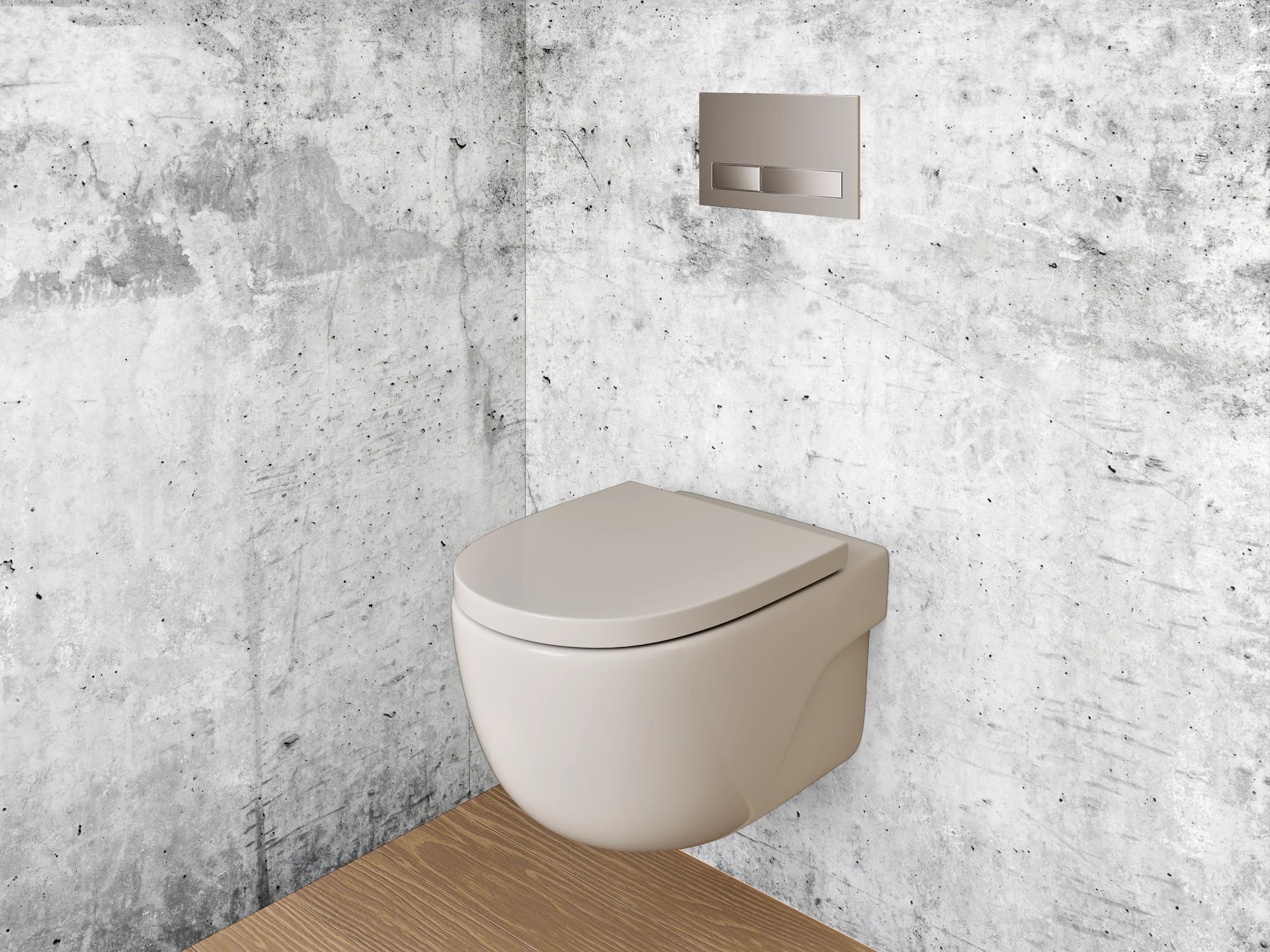 WC-Rückwand - Betonoptik Weiß Grau Wanddekor