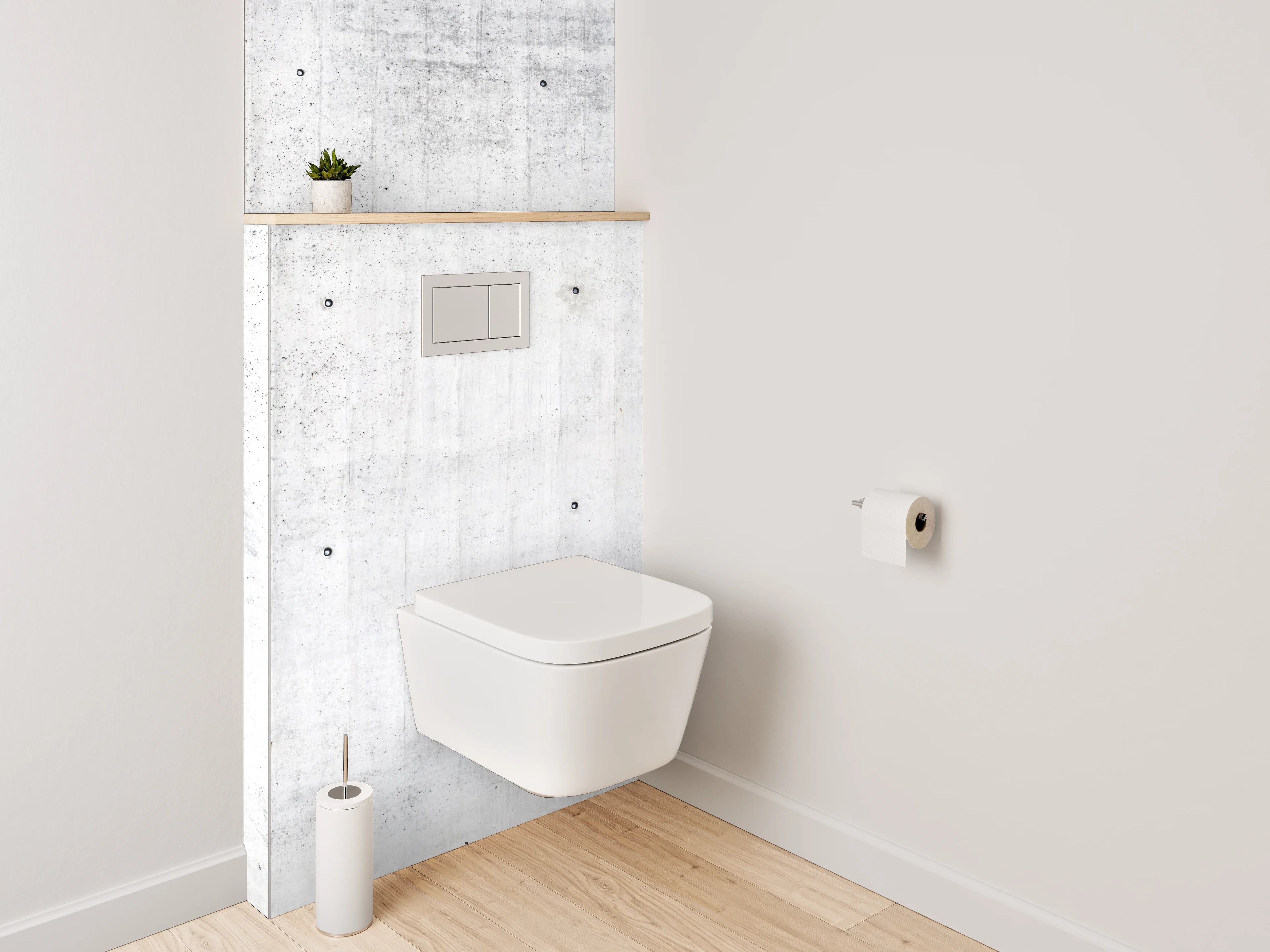 WC-Rückwand - Betonoptik Weiß-Grau Wandpanel