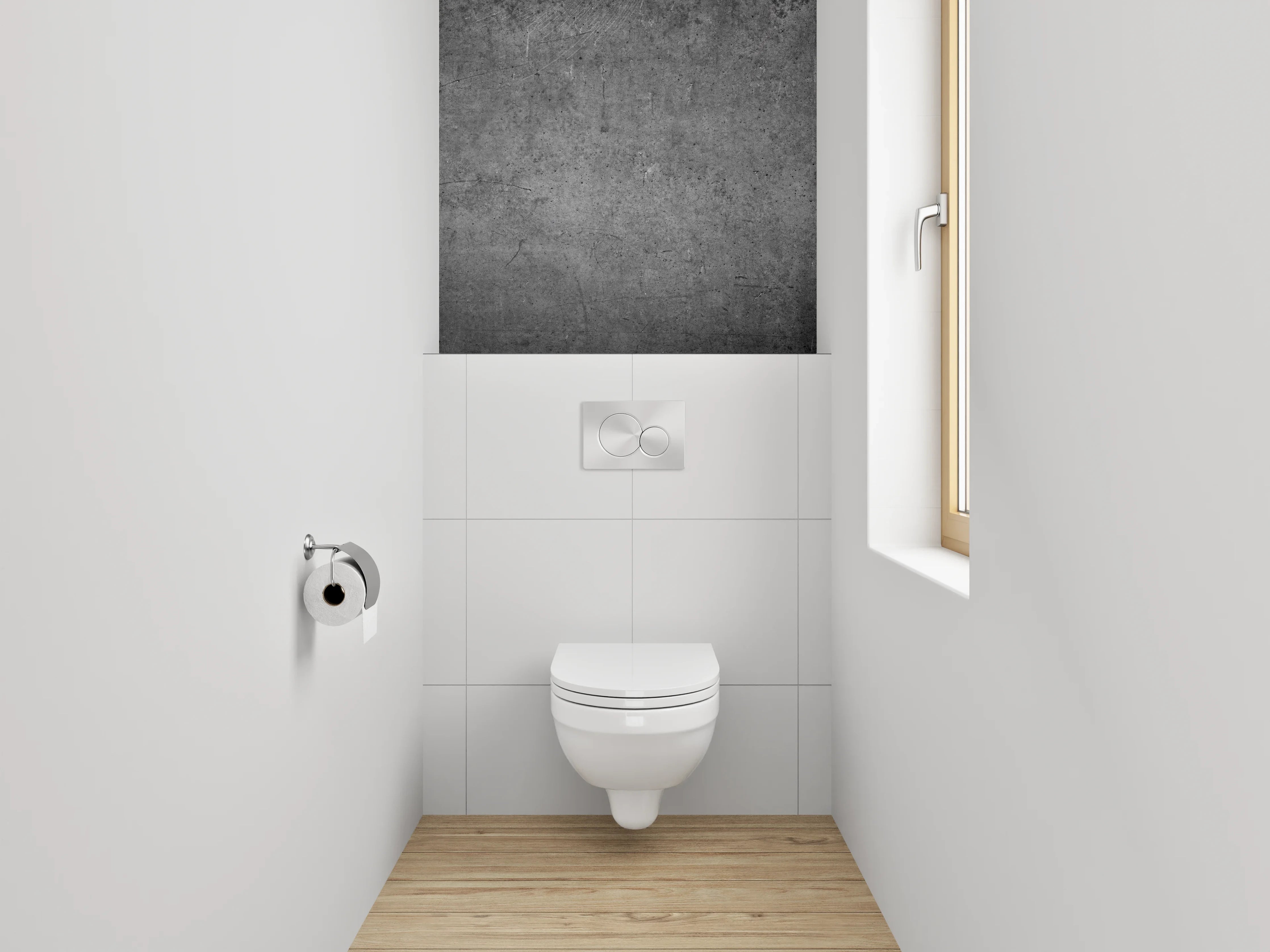 WC-Rückwand - Betonoptik dunkelgrau Wanddekor