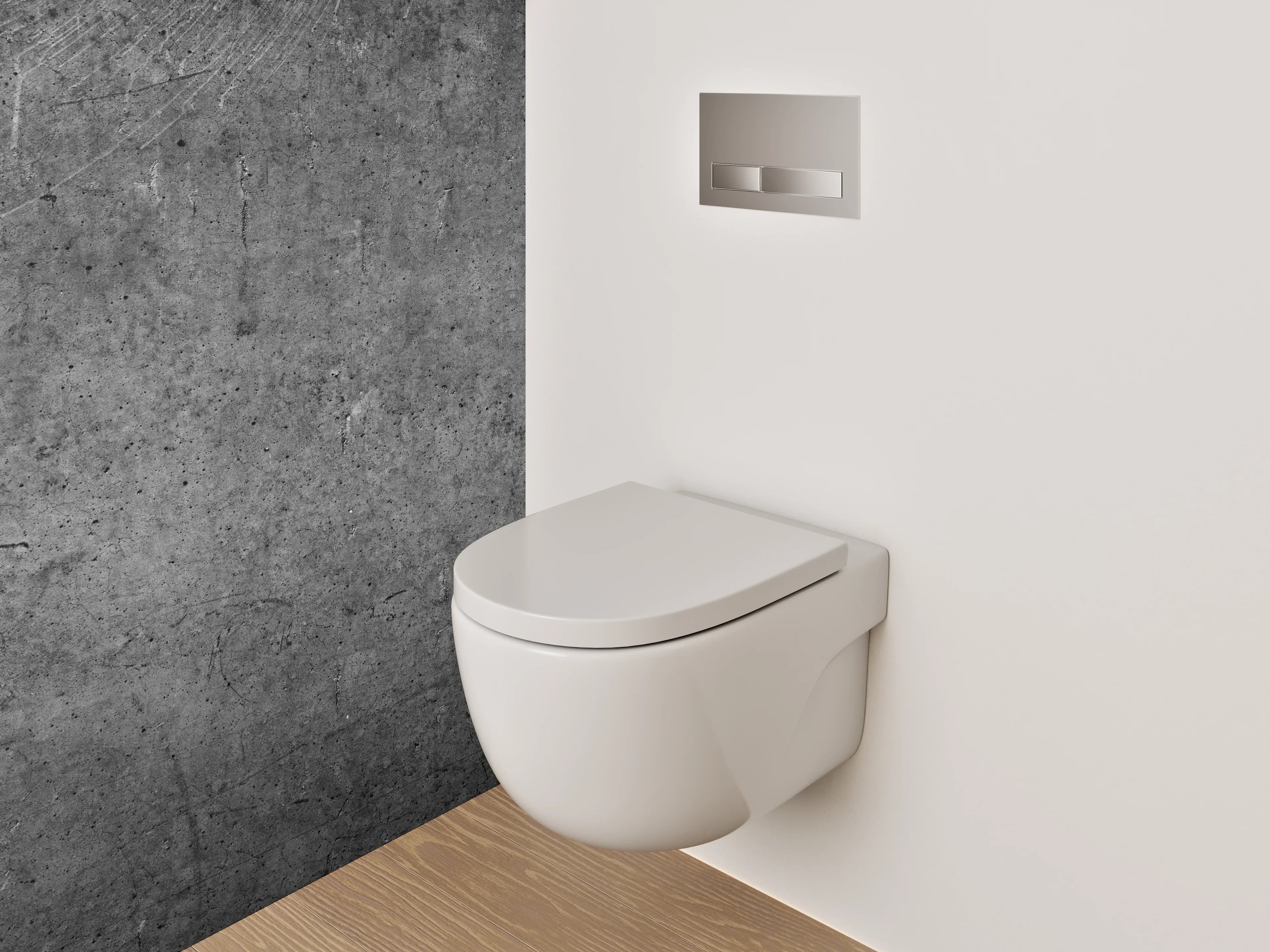 WC-Rückwand - Betonoptik dunkelgrau Wanddekor