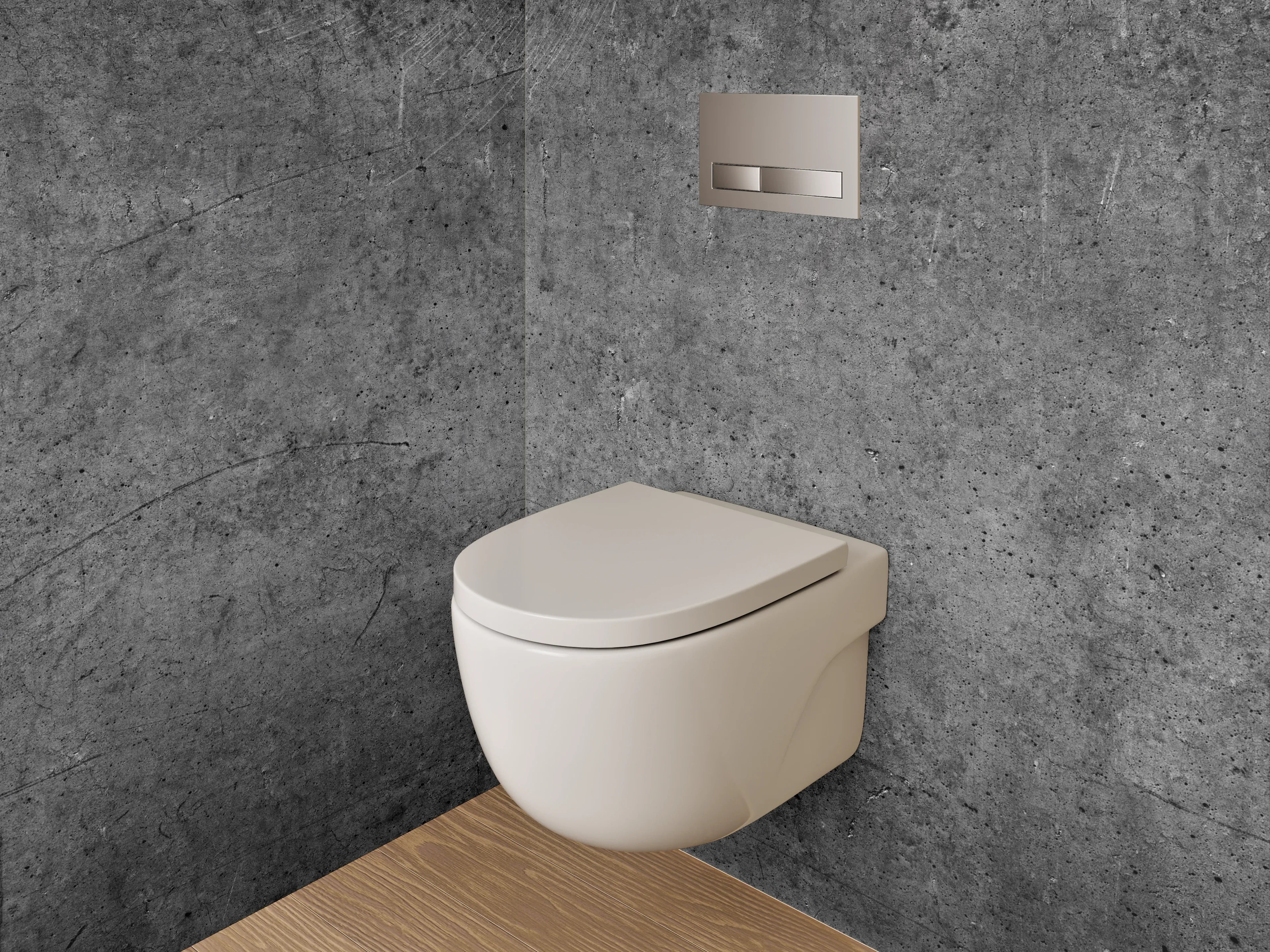 WC-Rückwand - Betonoptik dunkelgrau Wanddekor