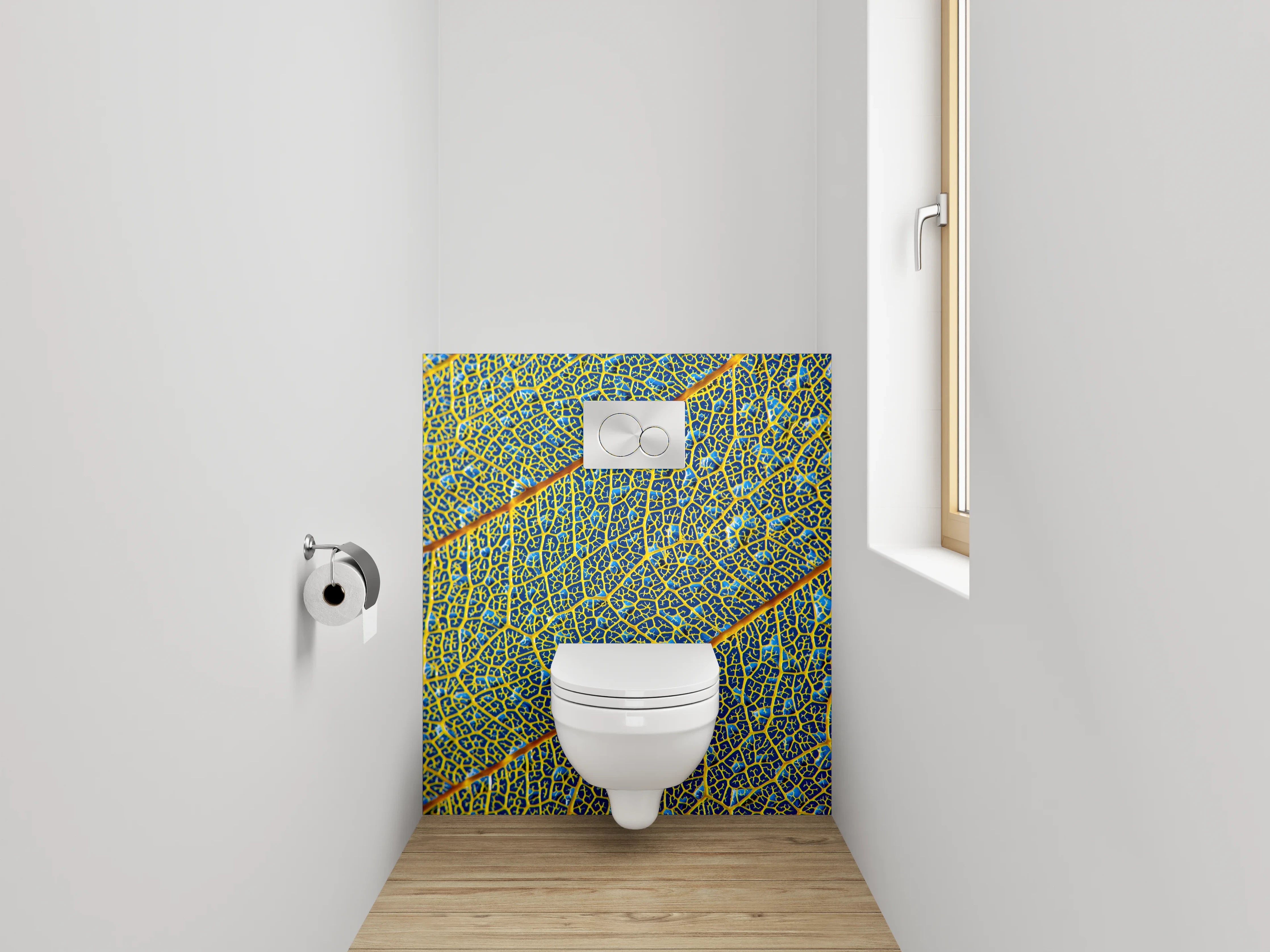 WC-Rückwand - Blattadern Makro – Naturmuster