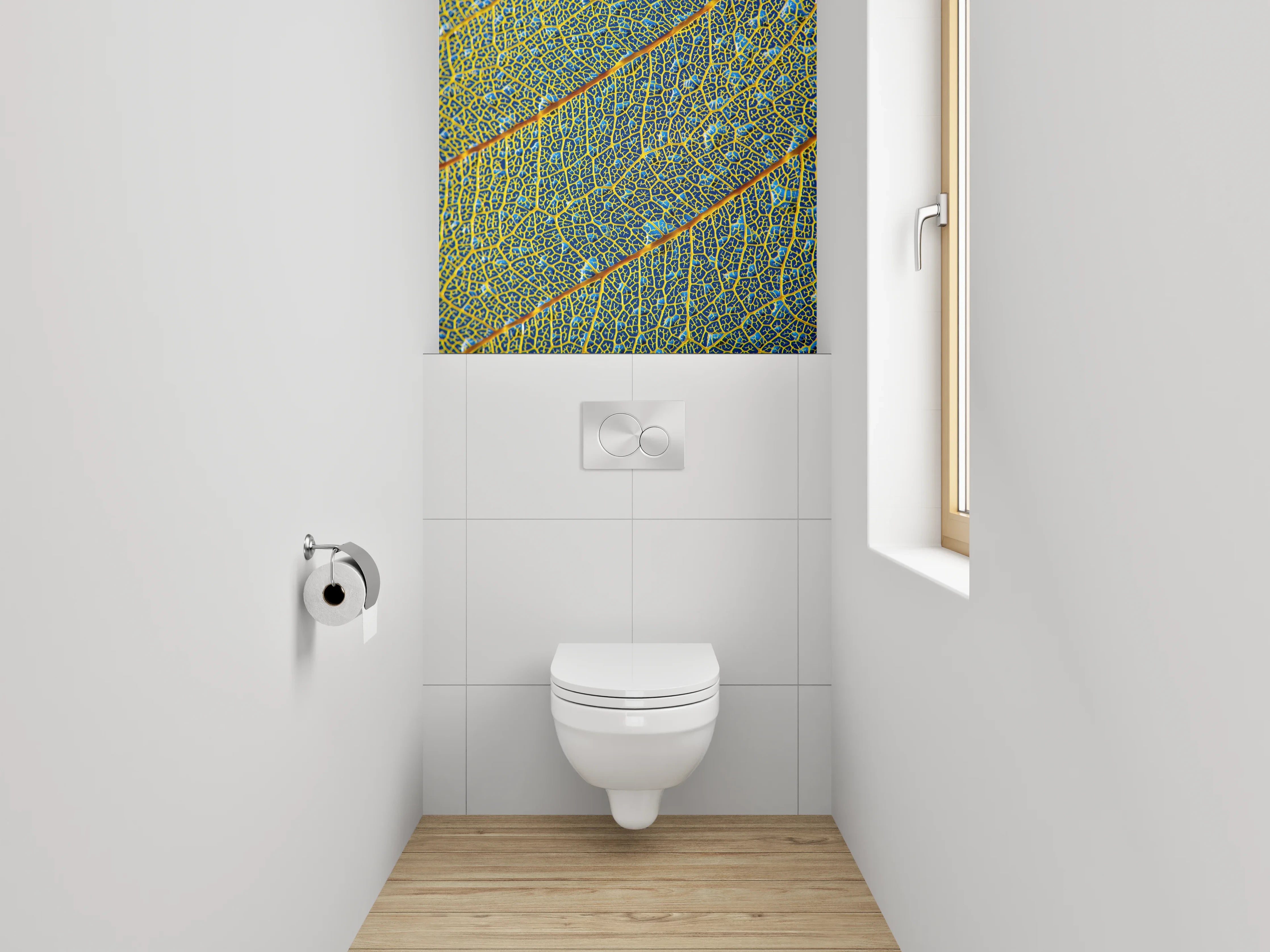 WC-Rückwand - Blattadern Makro – Naturmuster