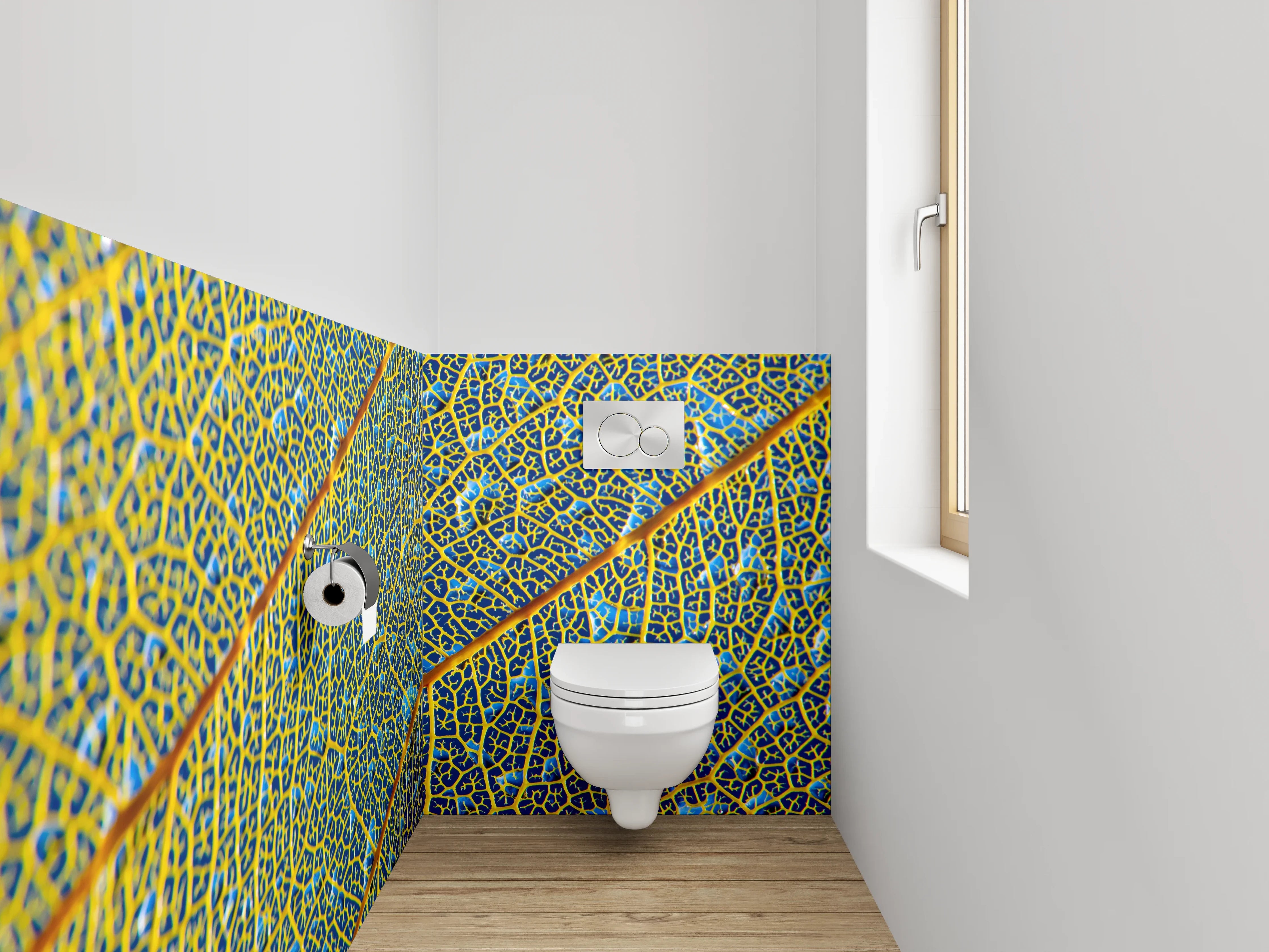 WC-Rückwand - Blattadern Makro – Naturmuster