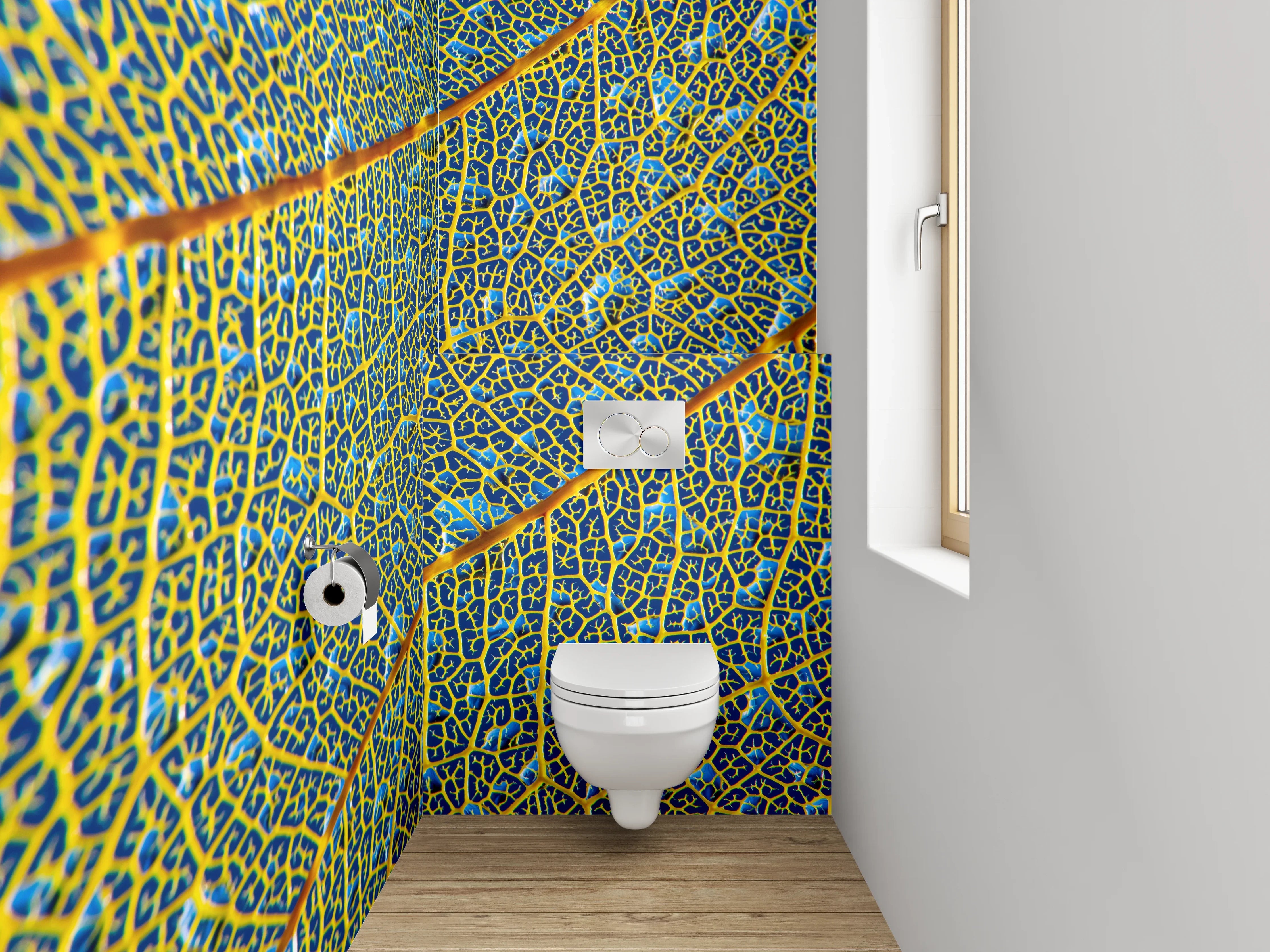 WC-Rückwand - Blattadern Makro – Naturmuster