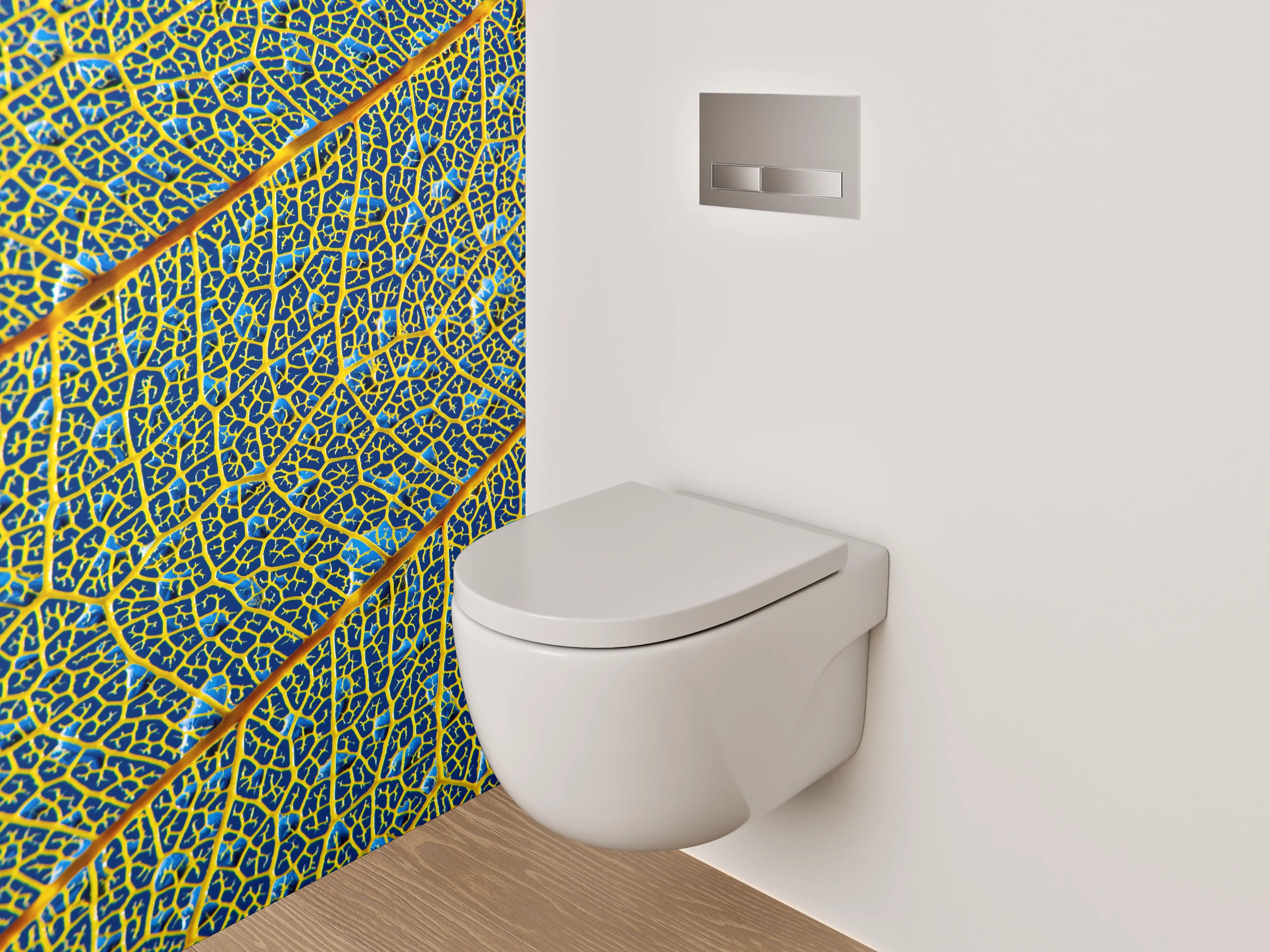 WC-Rückwand - Blattadern Makro – Naturmuster