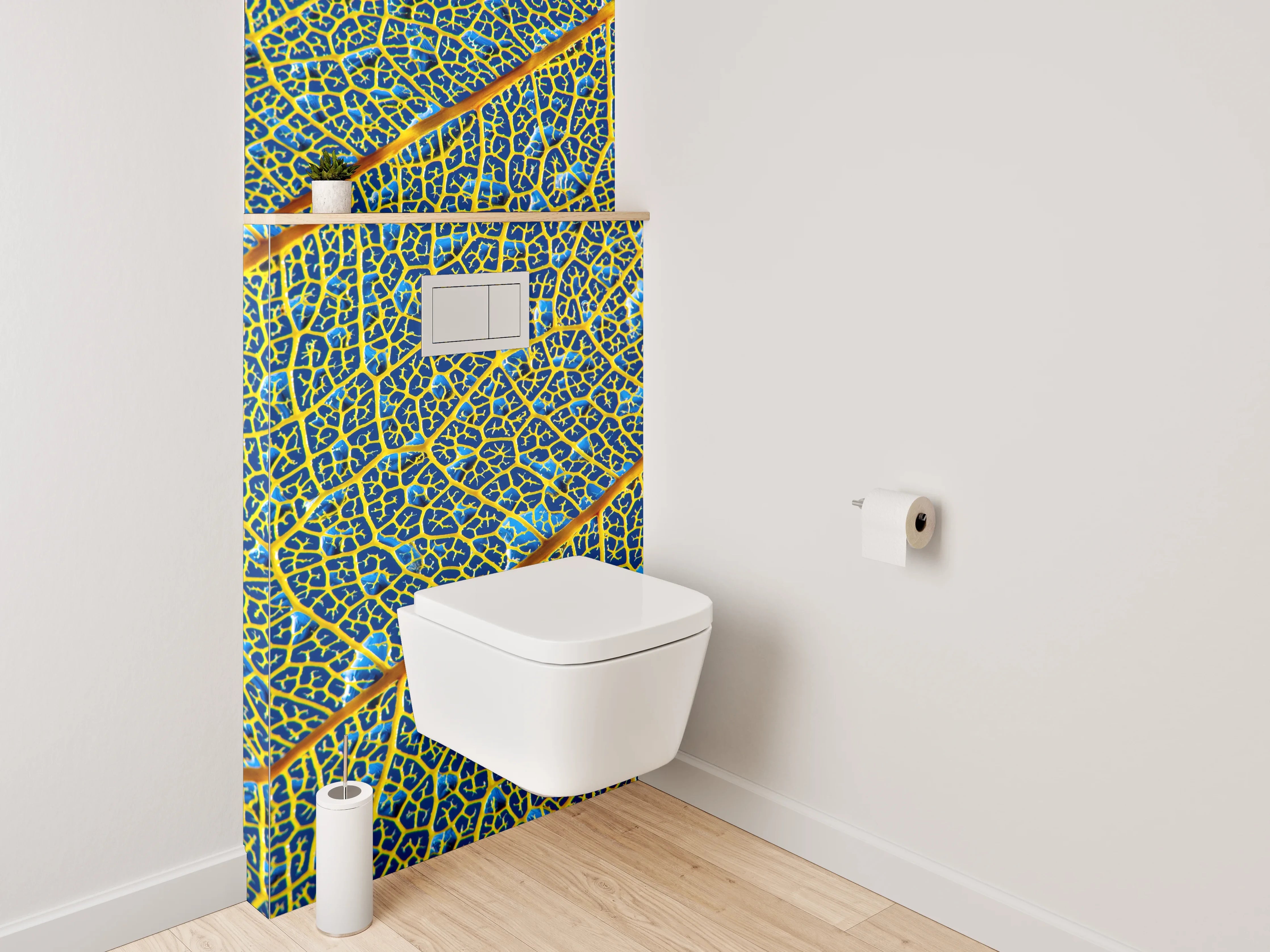 WC-Rückwand - Blattadern Makro – Naturmuster