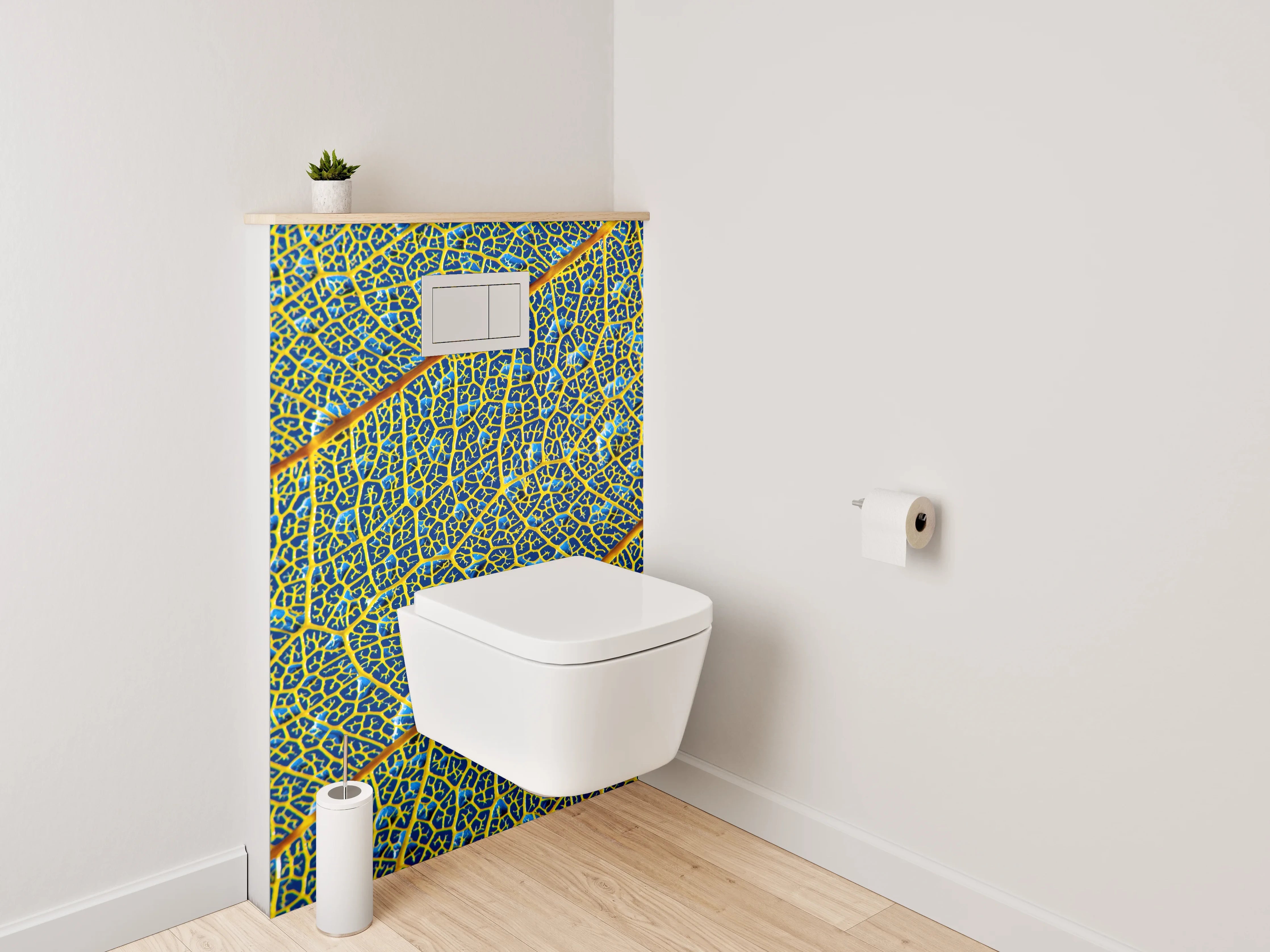 WC-Rückwand - Blattadern Makro – Naturmuster