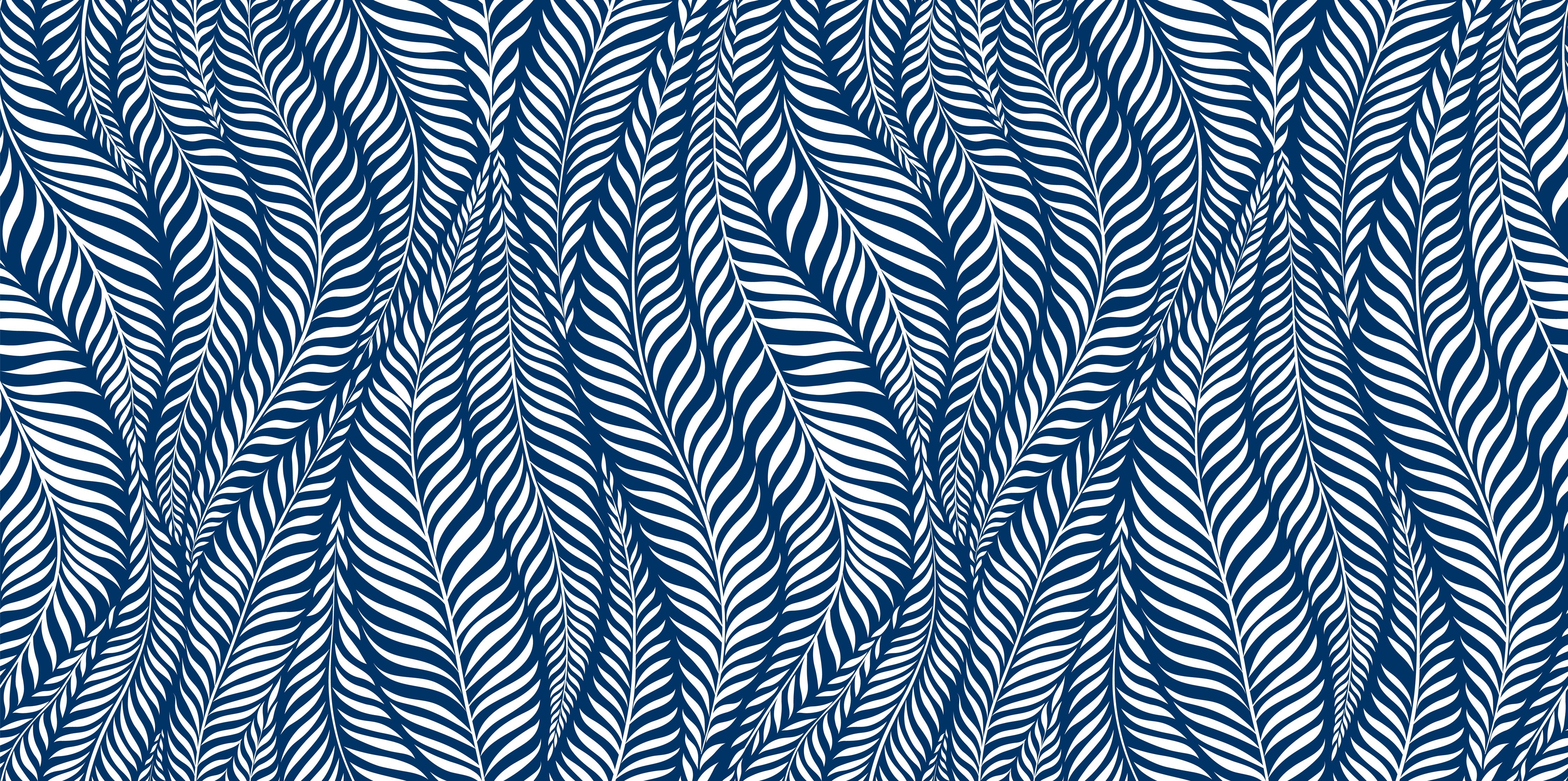 WC-Rückwand-Blaues Blätter-Muster Modern