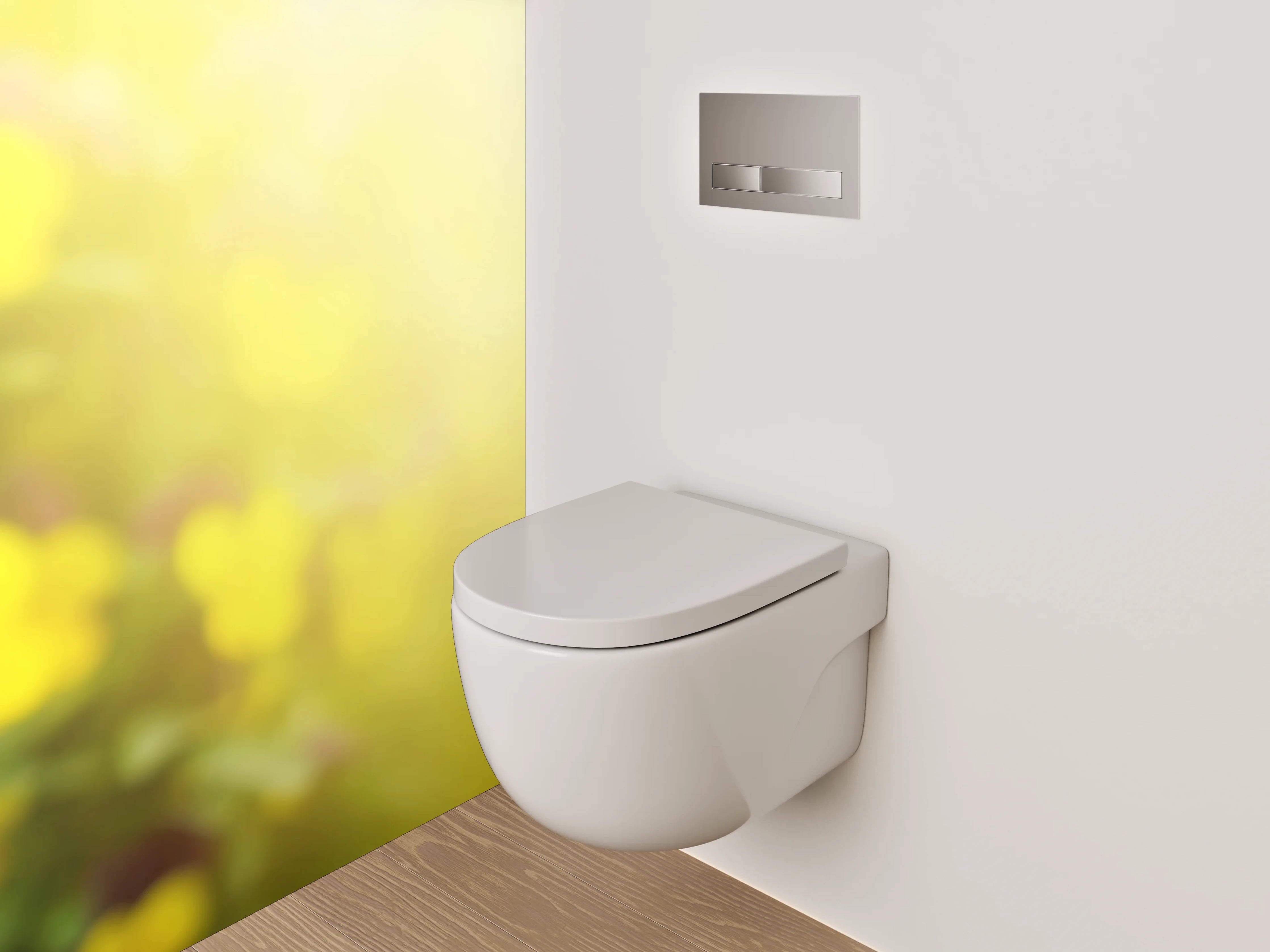 WC-Rückwand - Blühende Frühlingwiese mit Stiefmütterchen