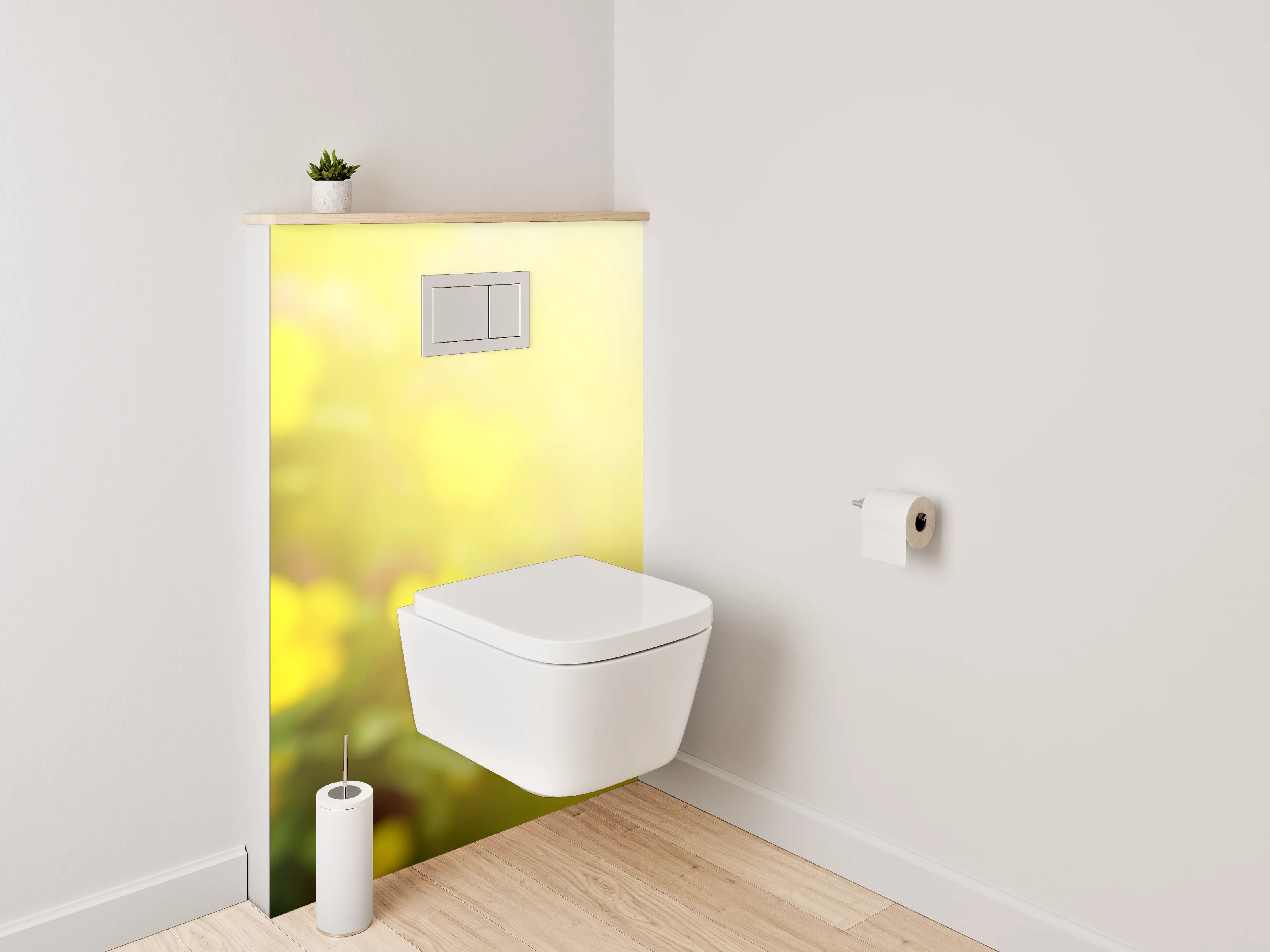 WC-Rückwand - Blühende Frühlingwiese mit Stiefmütterchen