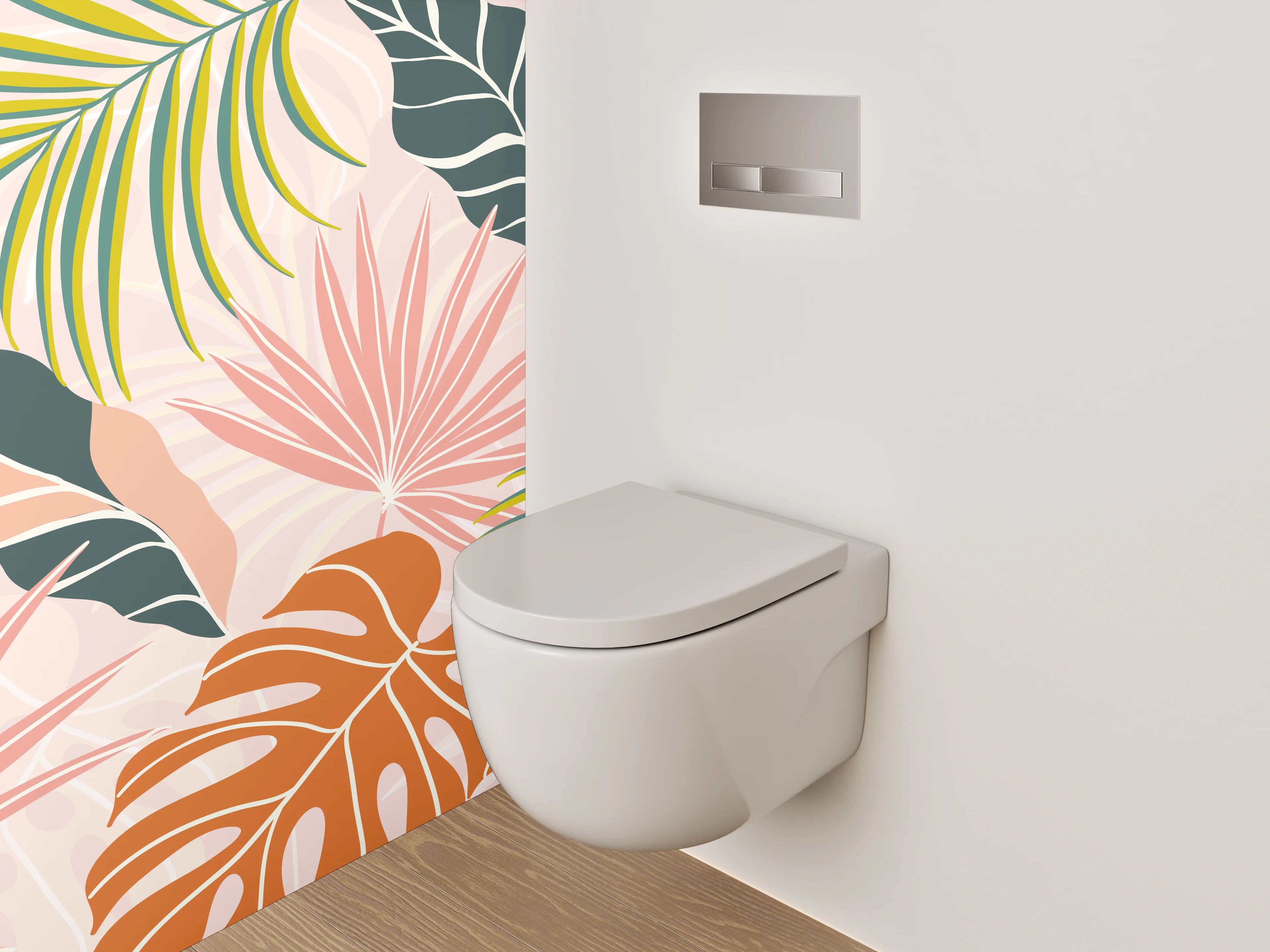 WC-Rückwand - Botanisches Dschungel-Design für frische Räume