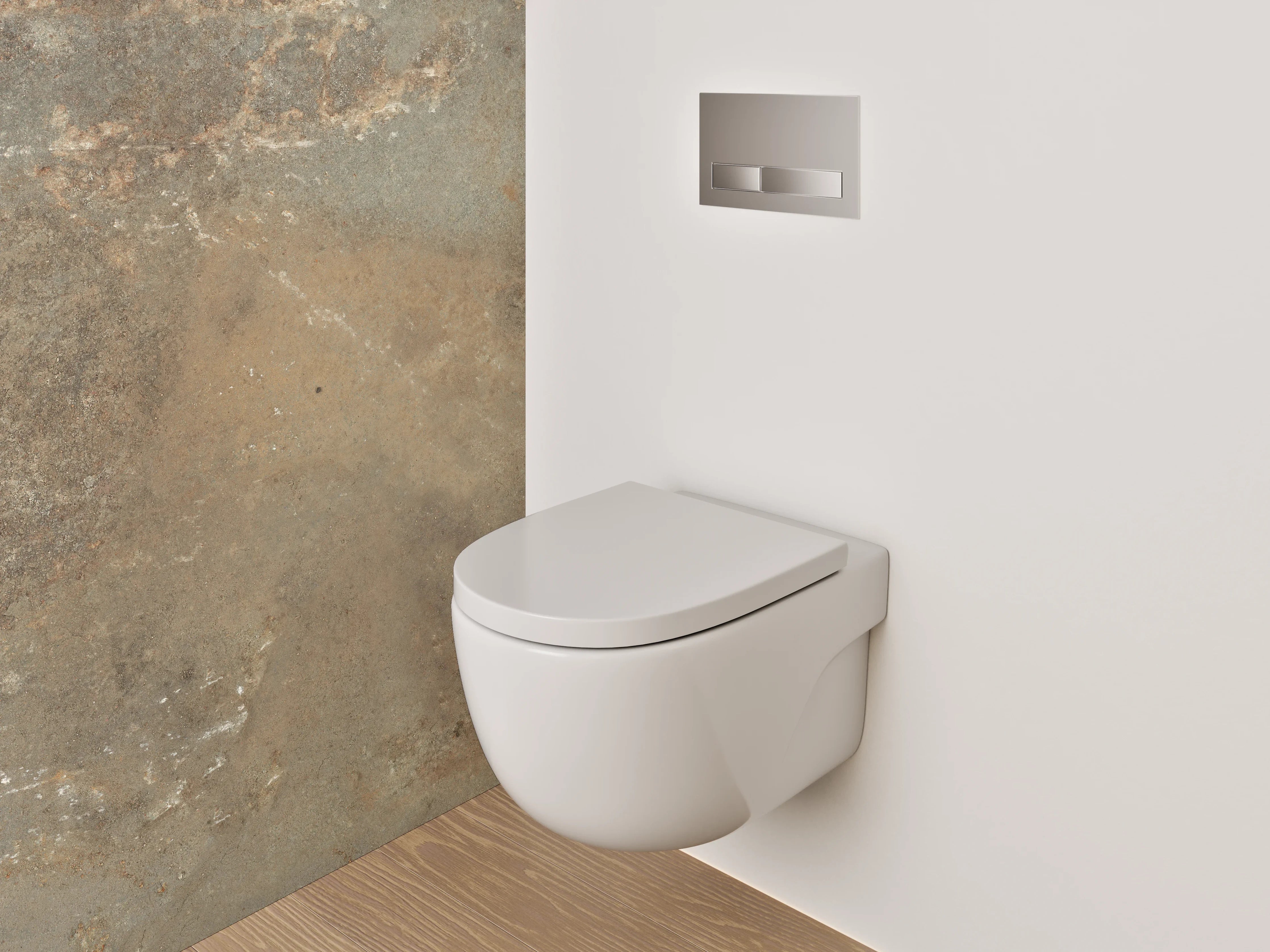 WC-Rückwand - Braune Schieferoptik Fliese rustikal