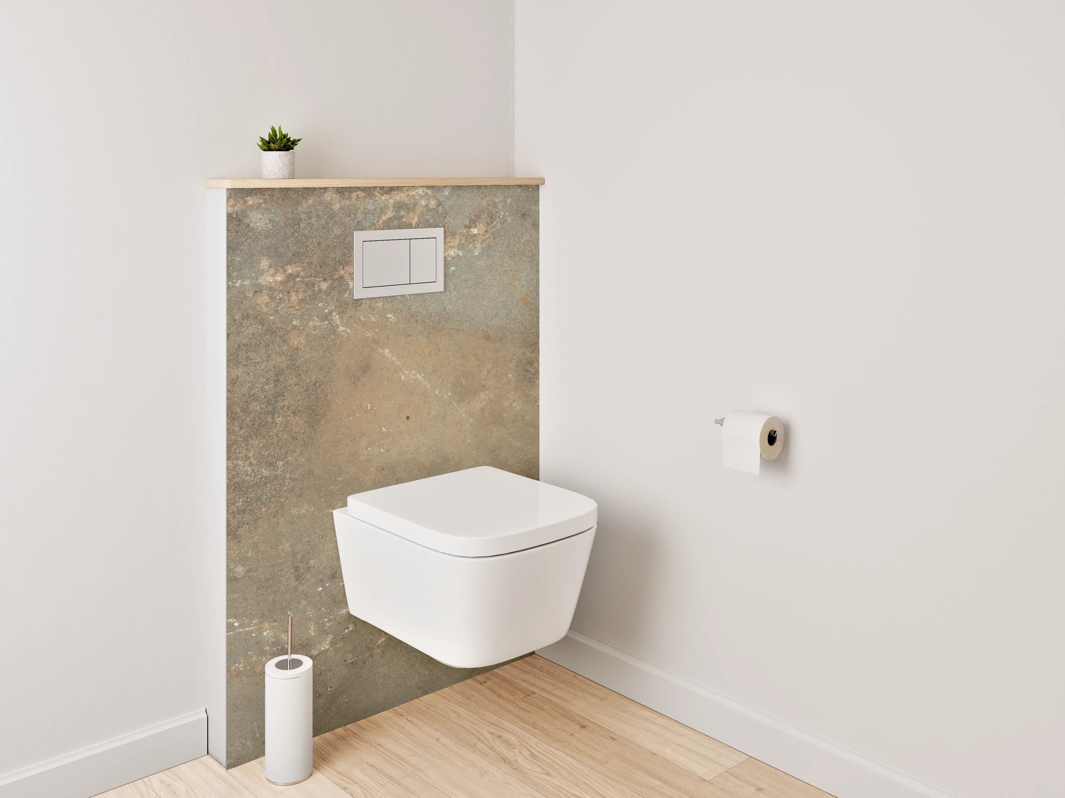 WC-Rückwand - Braune Schieferoptik Fliese rustikal