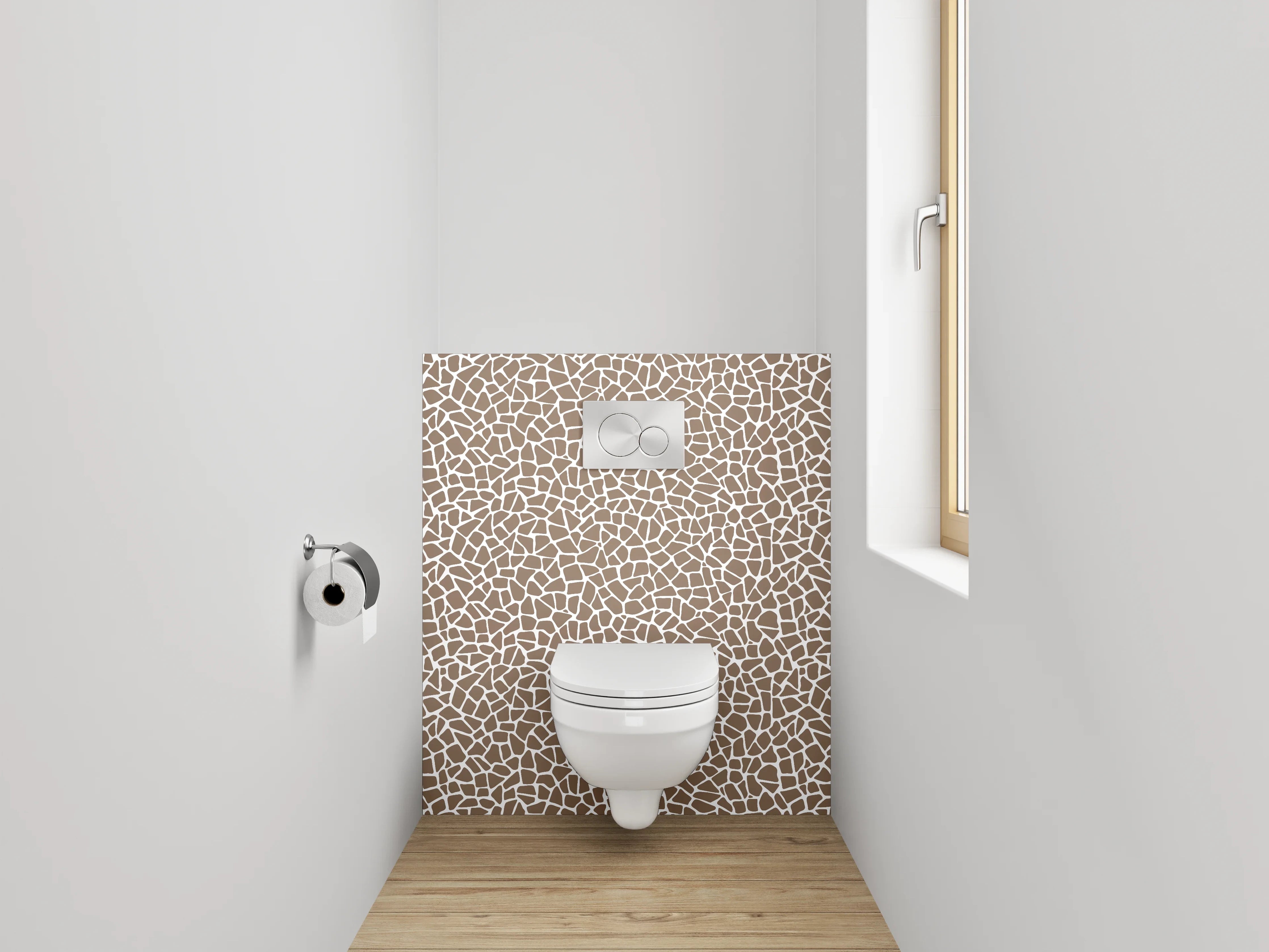 WC-Rückwand - Braunes Mosaik Muster Fliesenoptik