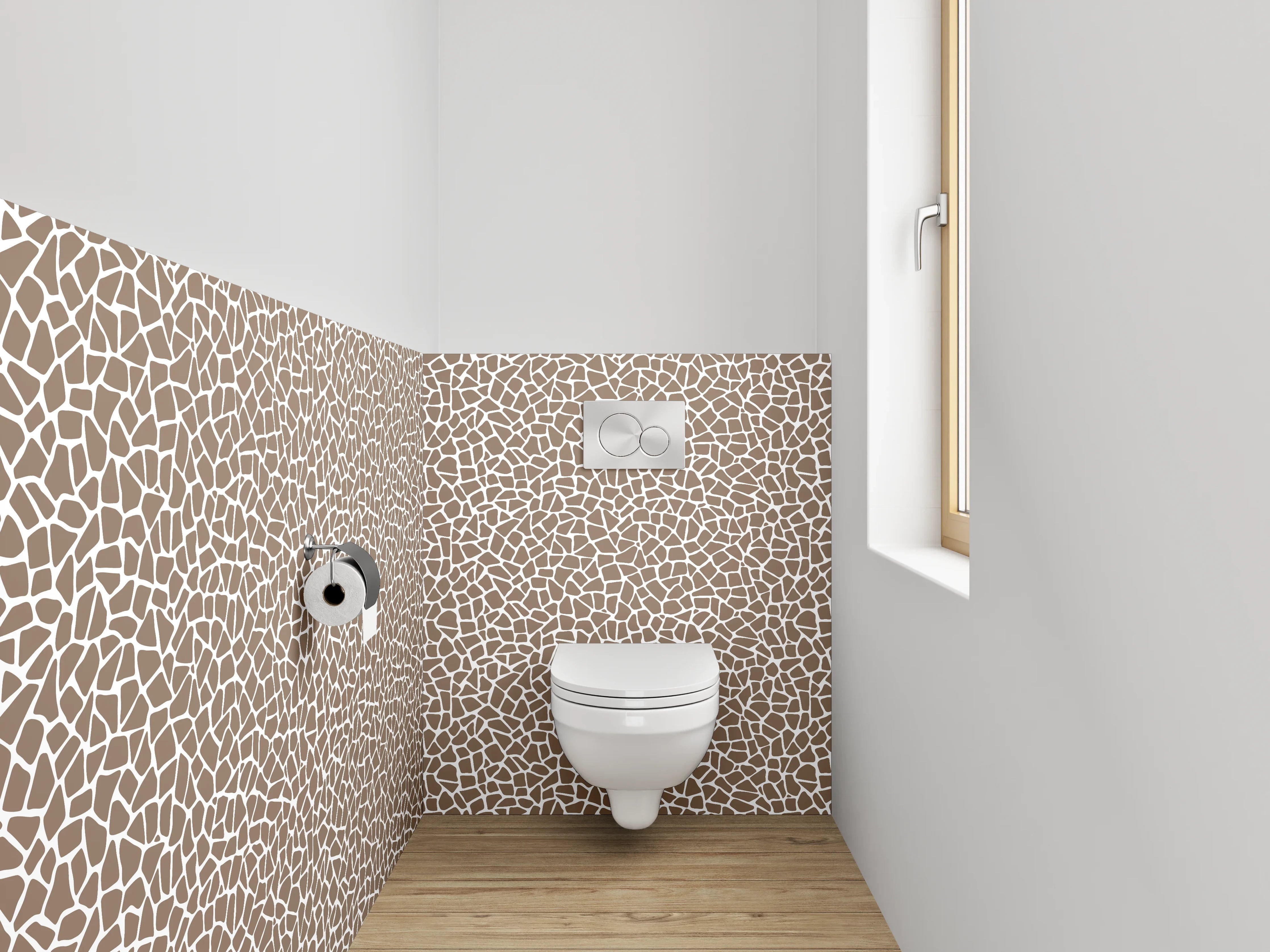WC-Rückwand - Braunes Mosaik Muster Fliesenoptik