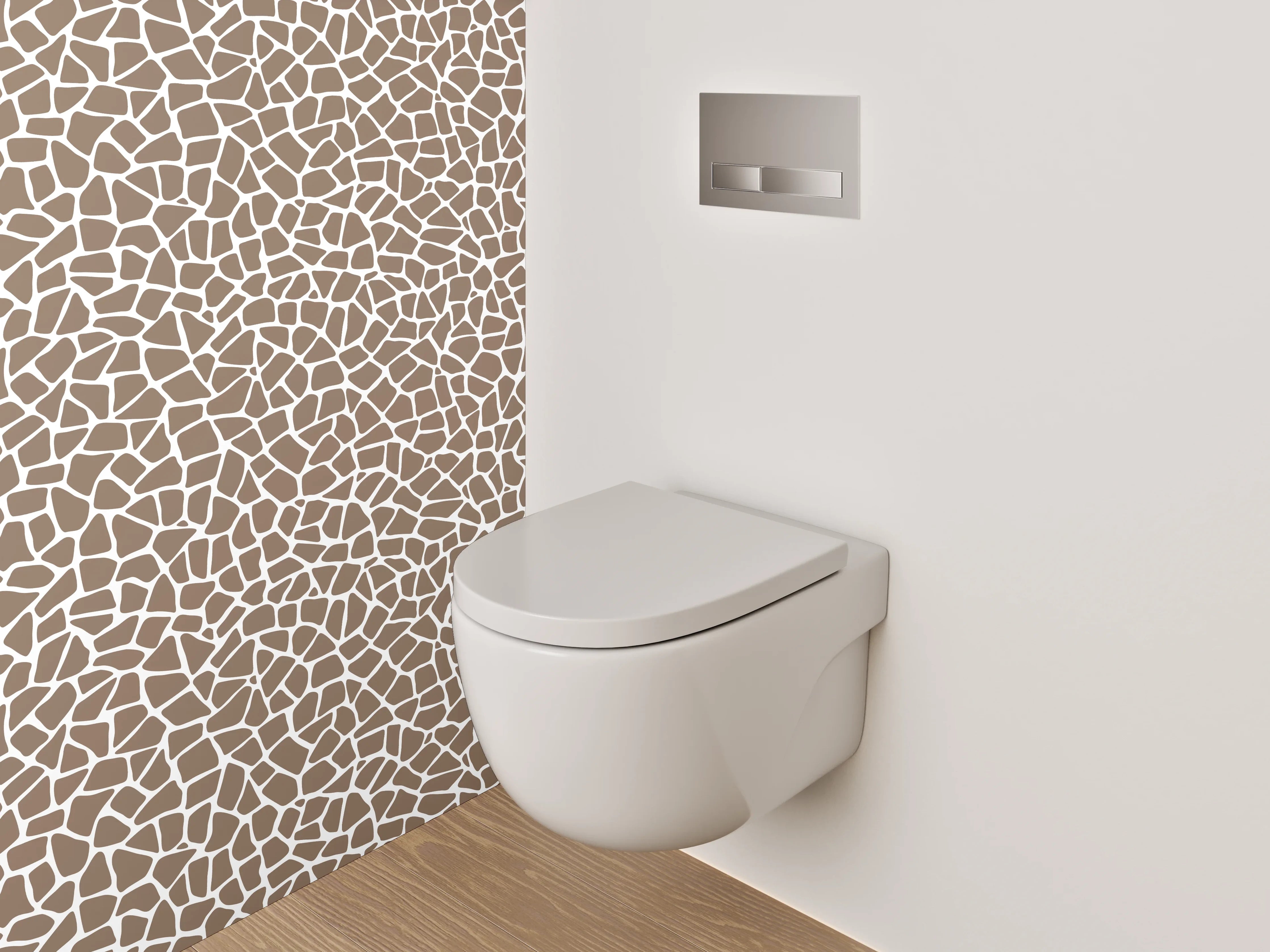 WC-Rückwand - Braunes Mosaik Muster Fliesenoptik