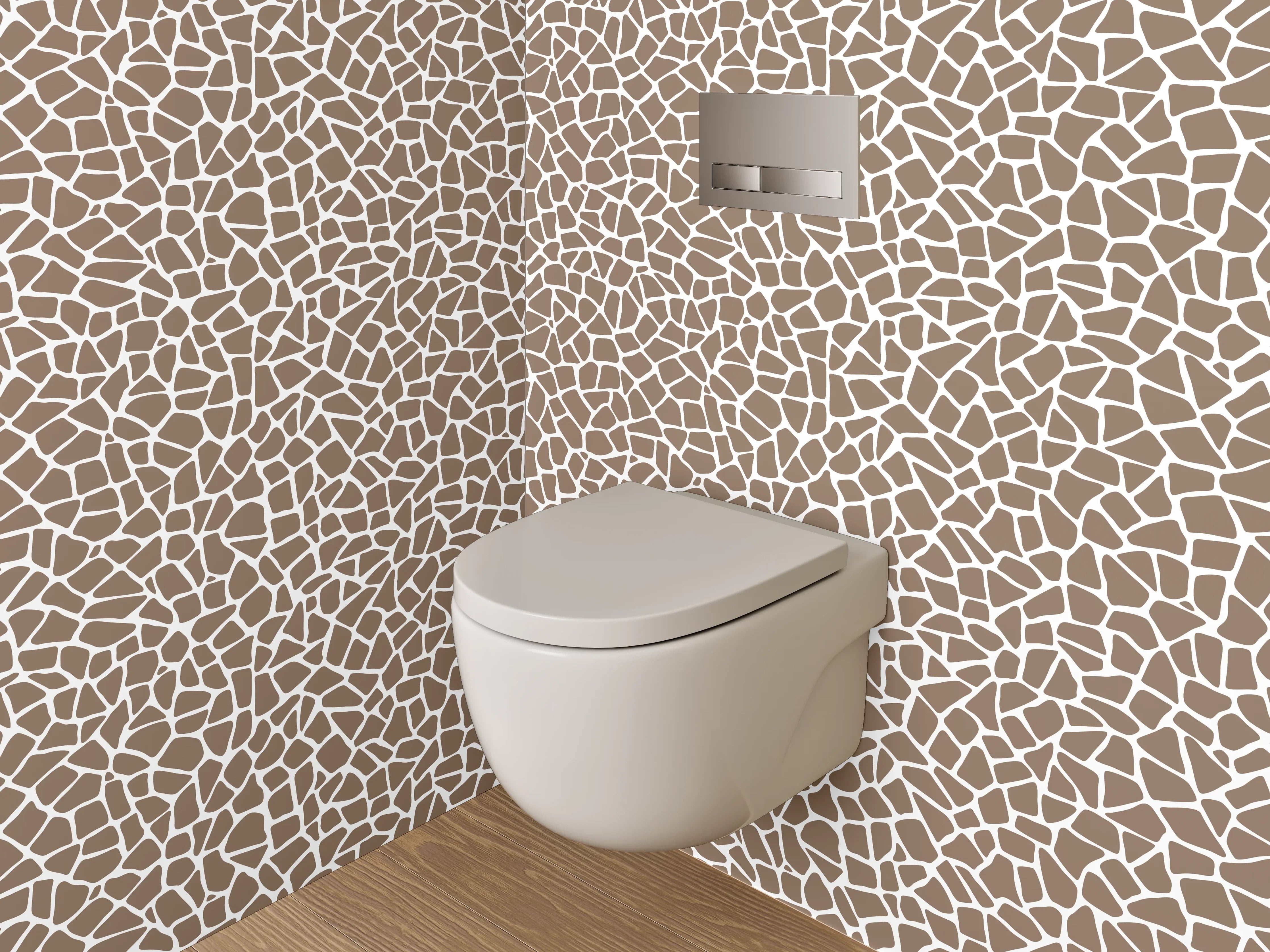 WC-Rückwand - Braunes Mosaik Muster Fliesenoptik