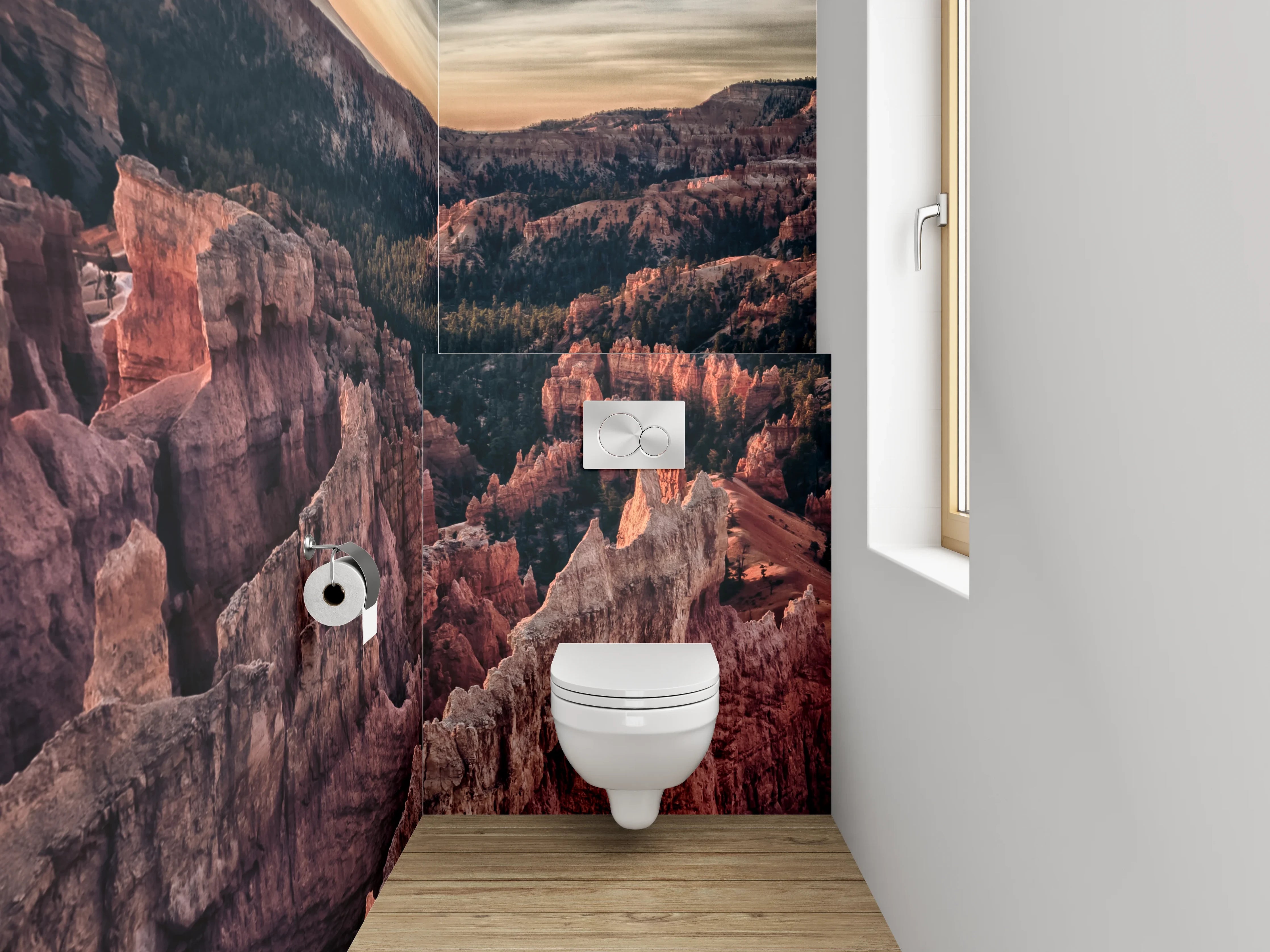 WC-Rückwand - Bryce Canyon im Sonnenuntergang Panorama