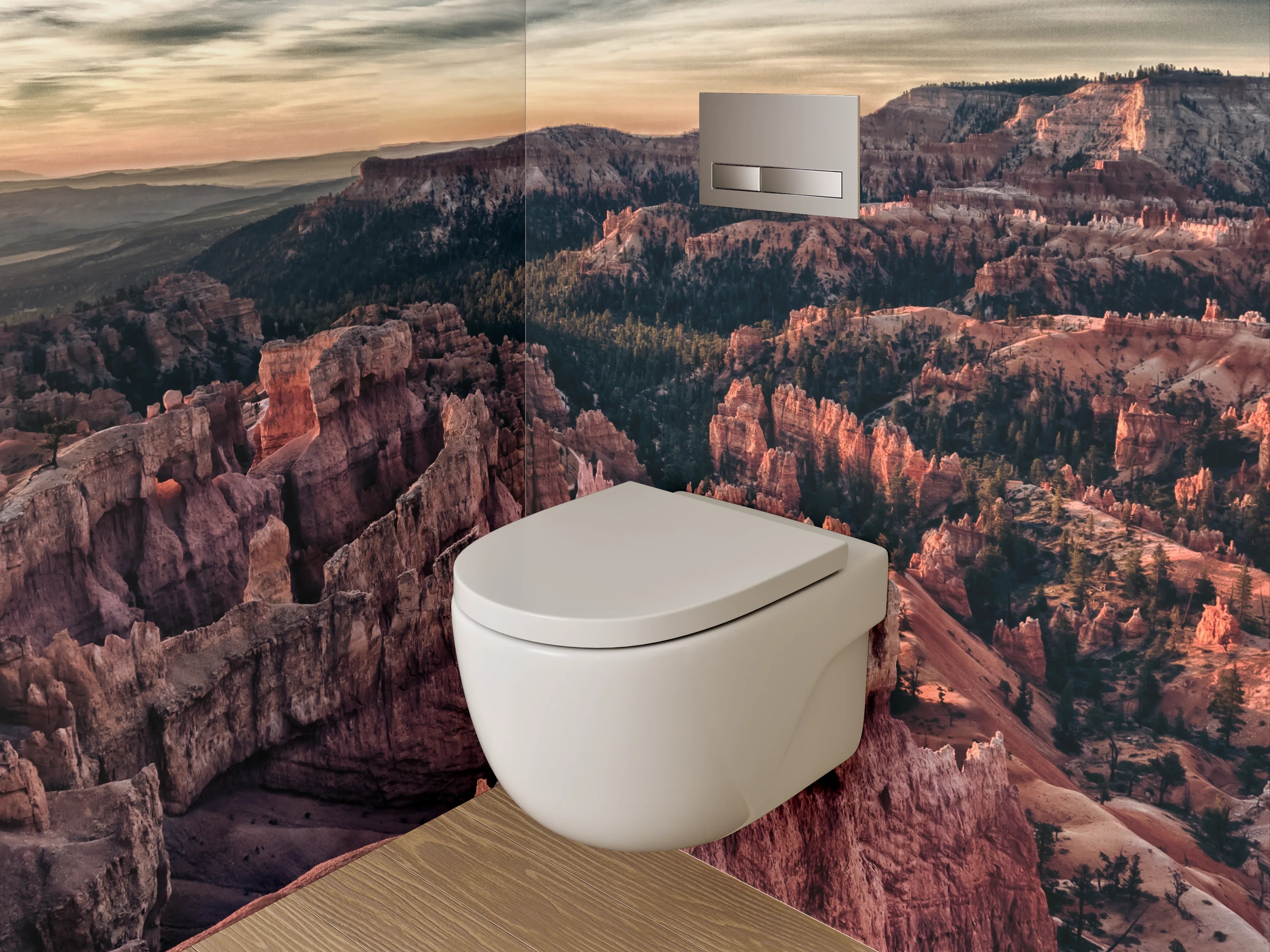 WC-Rückwand - Bryce Canyon im Sonnenuntergang Panorama