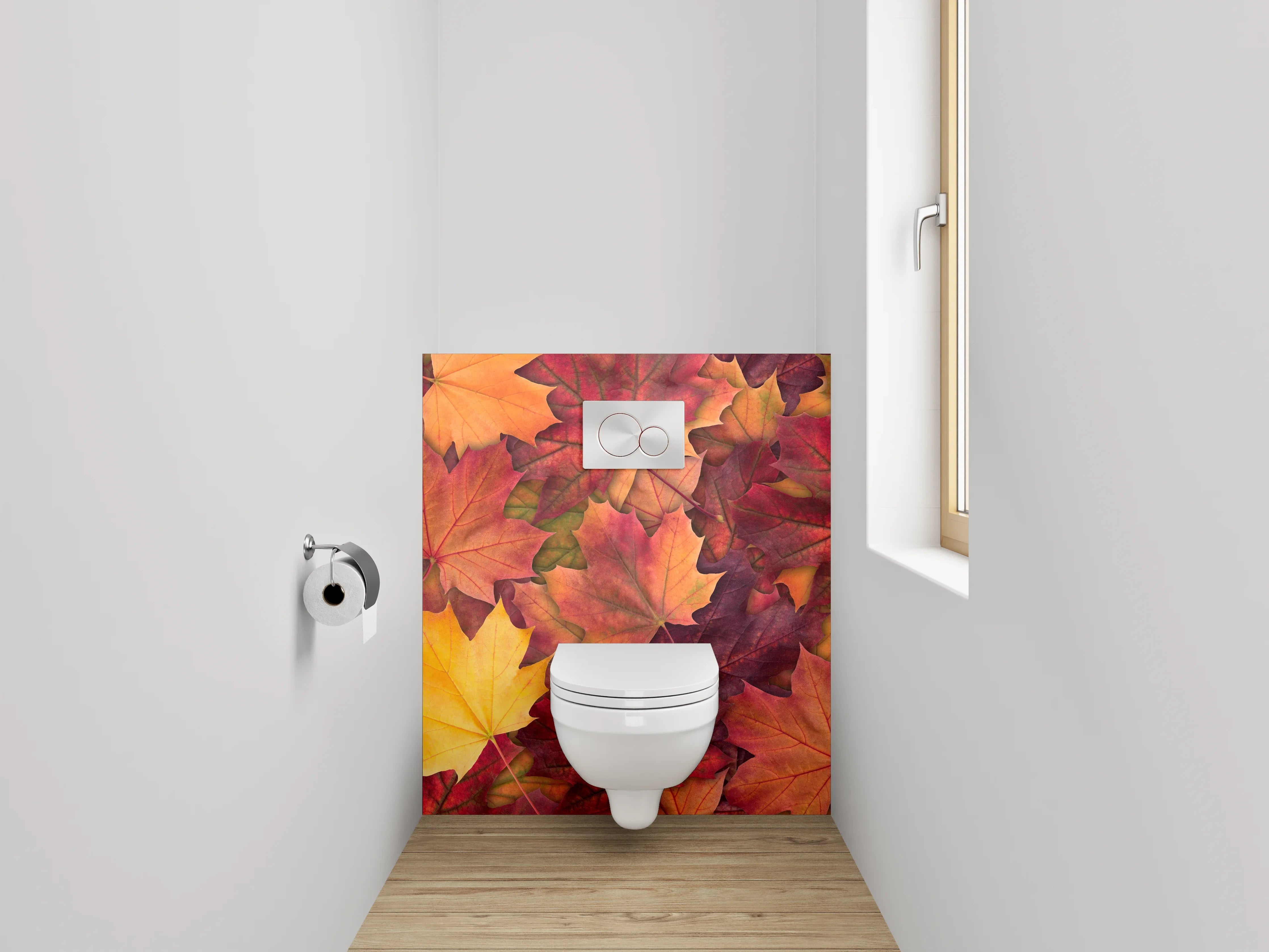 WC-Rückwand - Bunte Ahornblätter im Herbst
