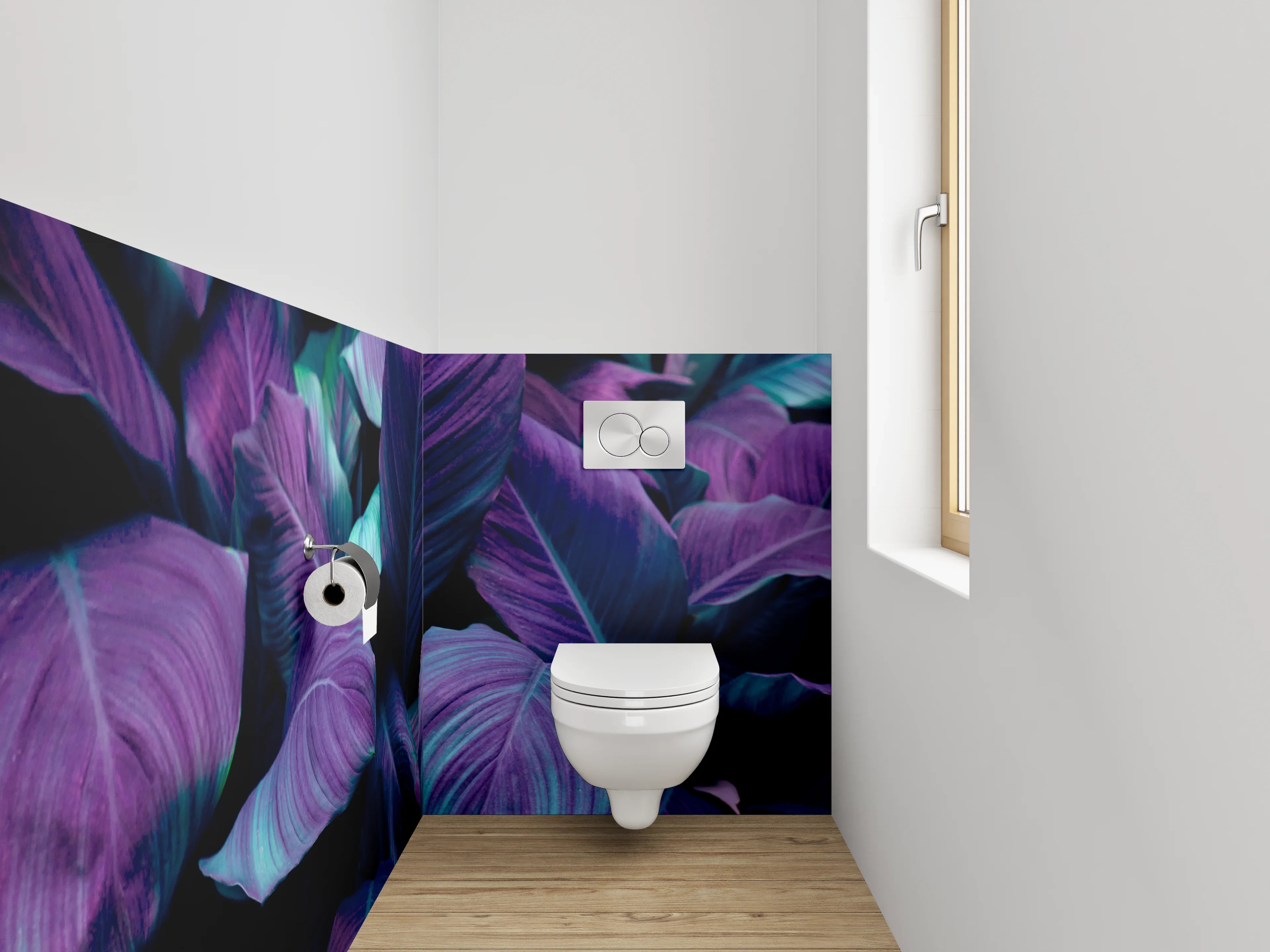 WC-Rückwand - Bunte Blätterpracht Natur Wanddeko